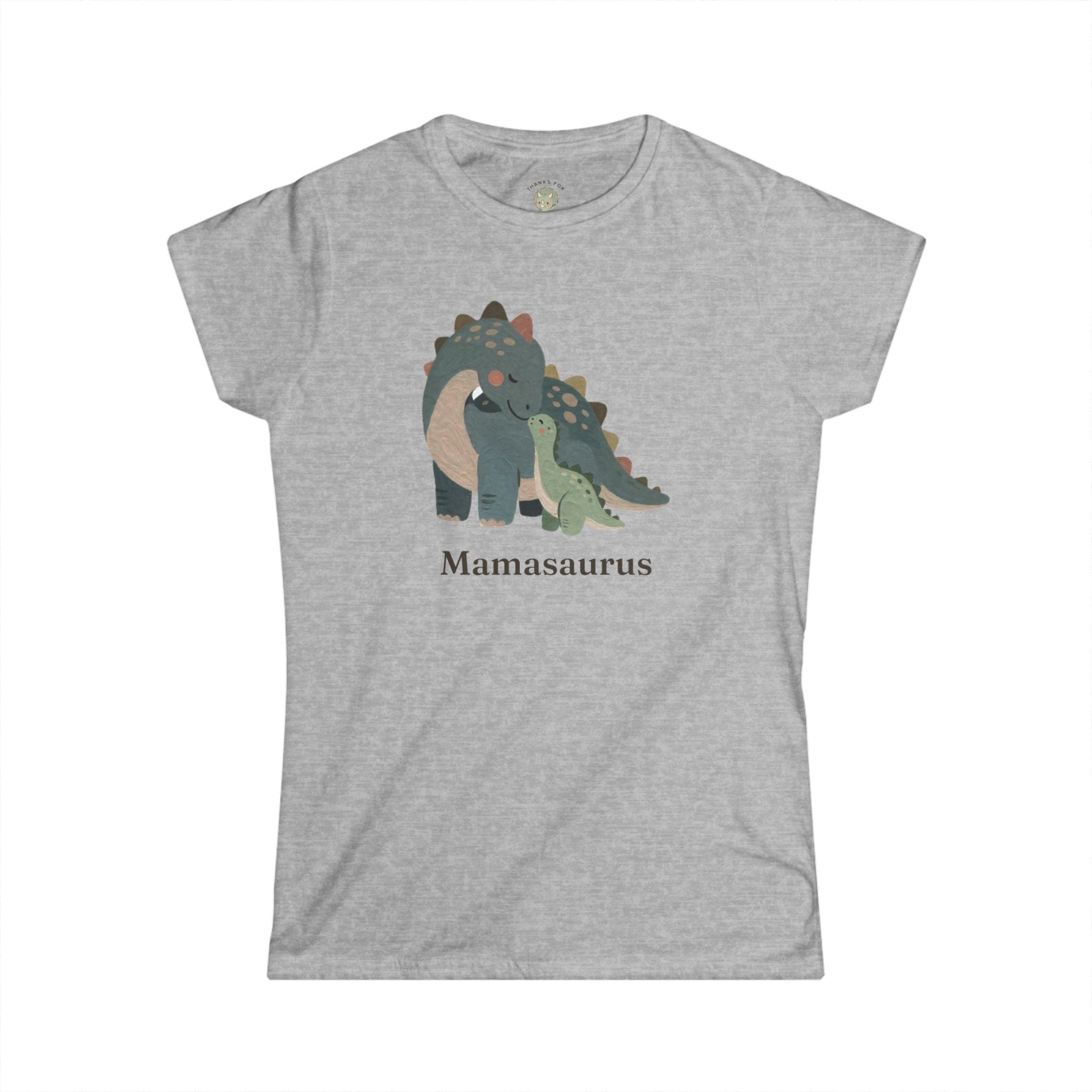 Women's Mamasaurus T-Shirt — Cute Dinosaur Mom Mother's Day Graphic Tee