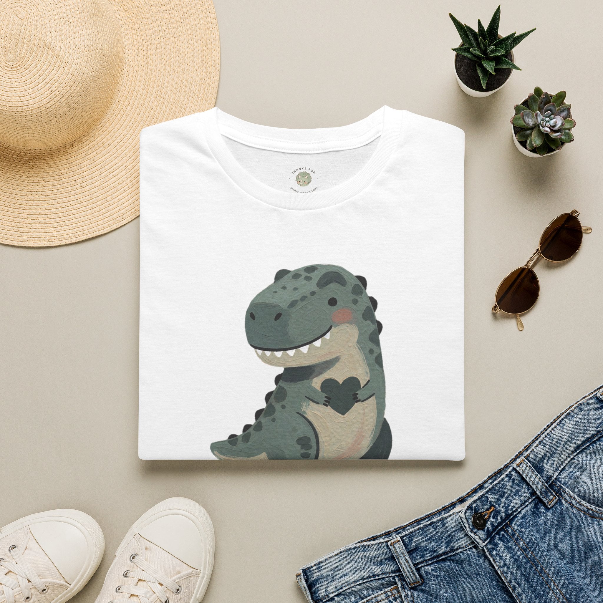 Tiny Arms, Big Heart T-Shirt — Cute Sweet T-Rex Love Graphic Tee