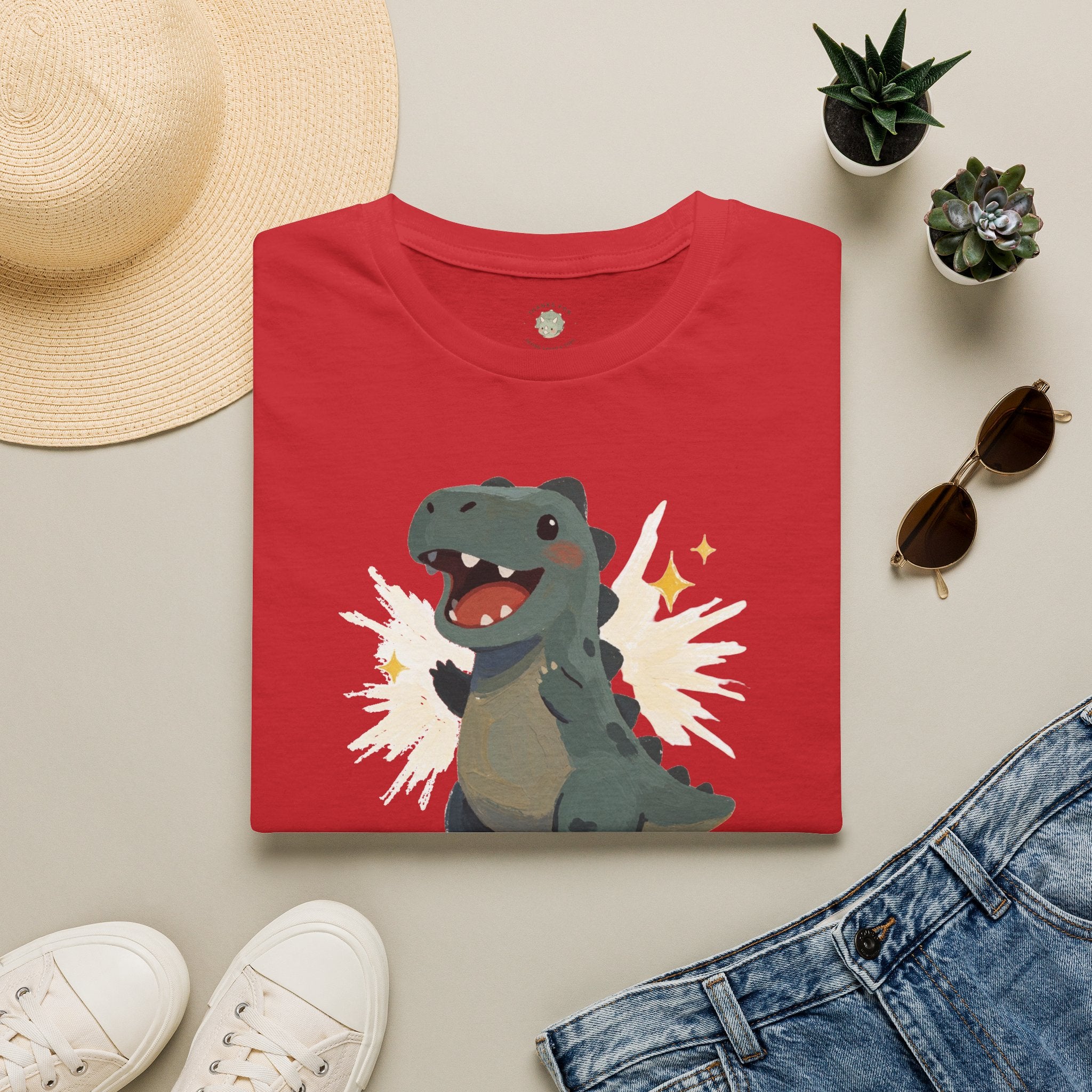 Dino-Mite T-Shirt — Cute Cheerful Dinosaur Pun Graphic Tee