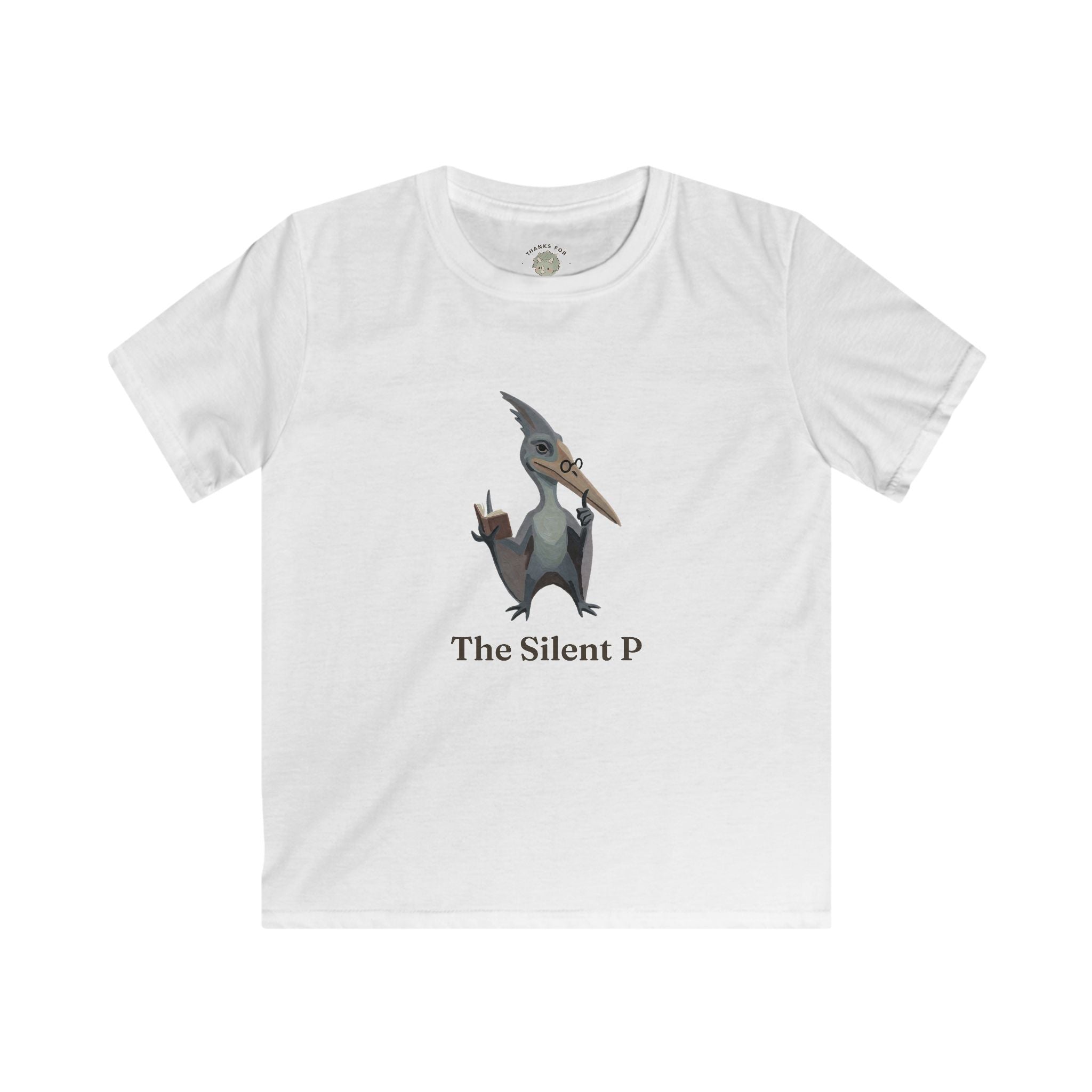 Kids The Silent P T-Shirt — Funny Pterodactyl Grammar Pun Graphic Tee
