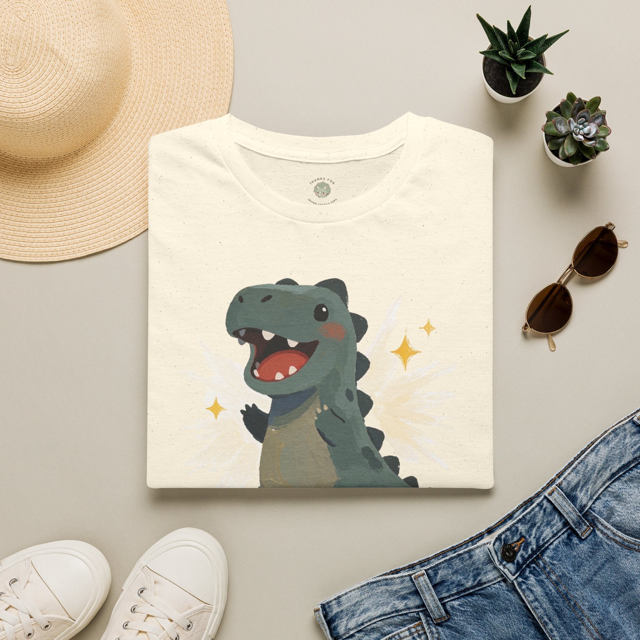 Dino-Mite T-Shirt — Cute Cheerful Dinosaur Pun Graphic Tee