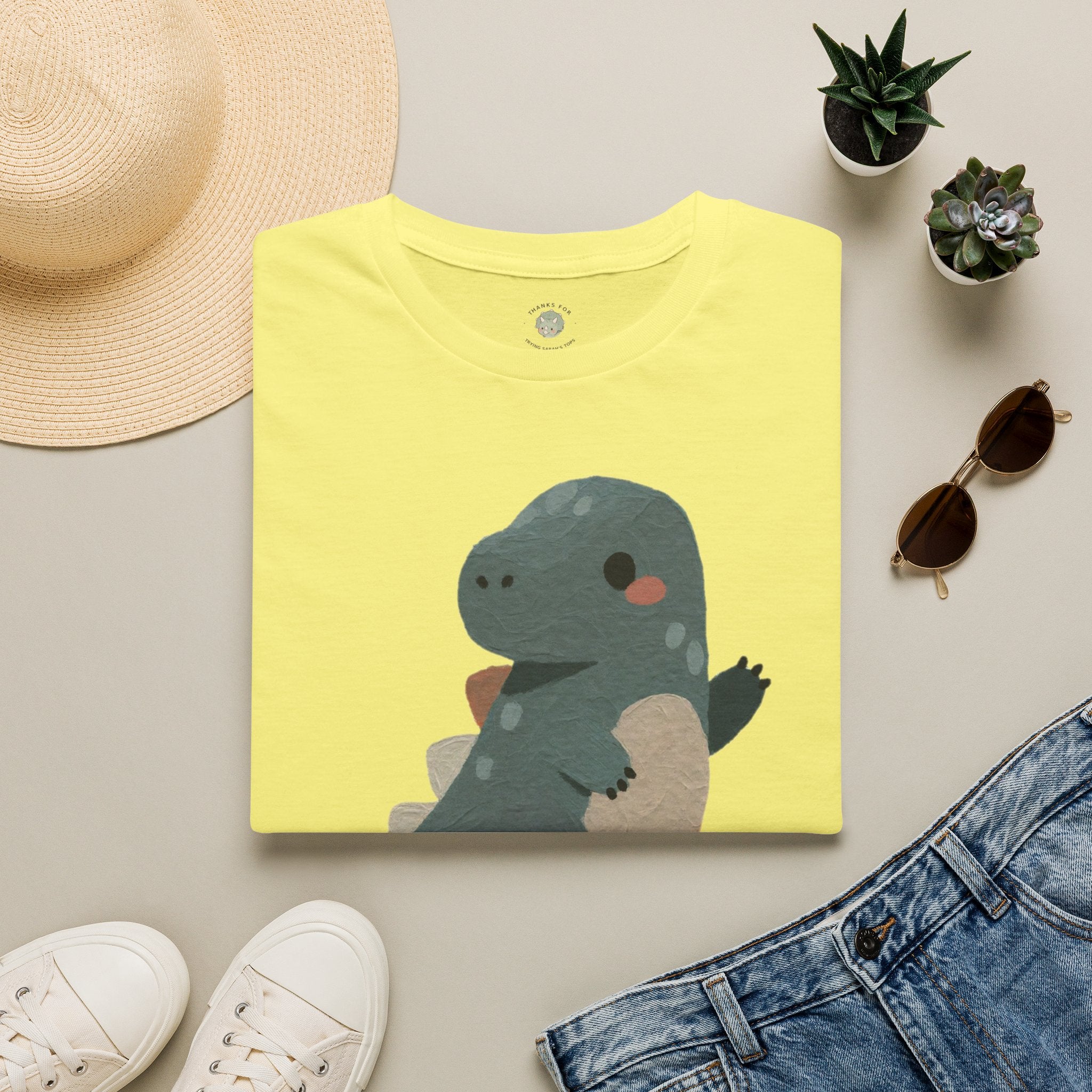 Rawrkward T-Shirt — Funny Awkward Shy Dinosaur Graphic Tee