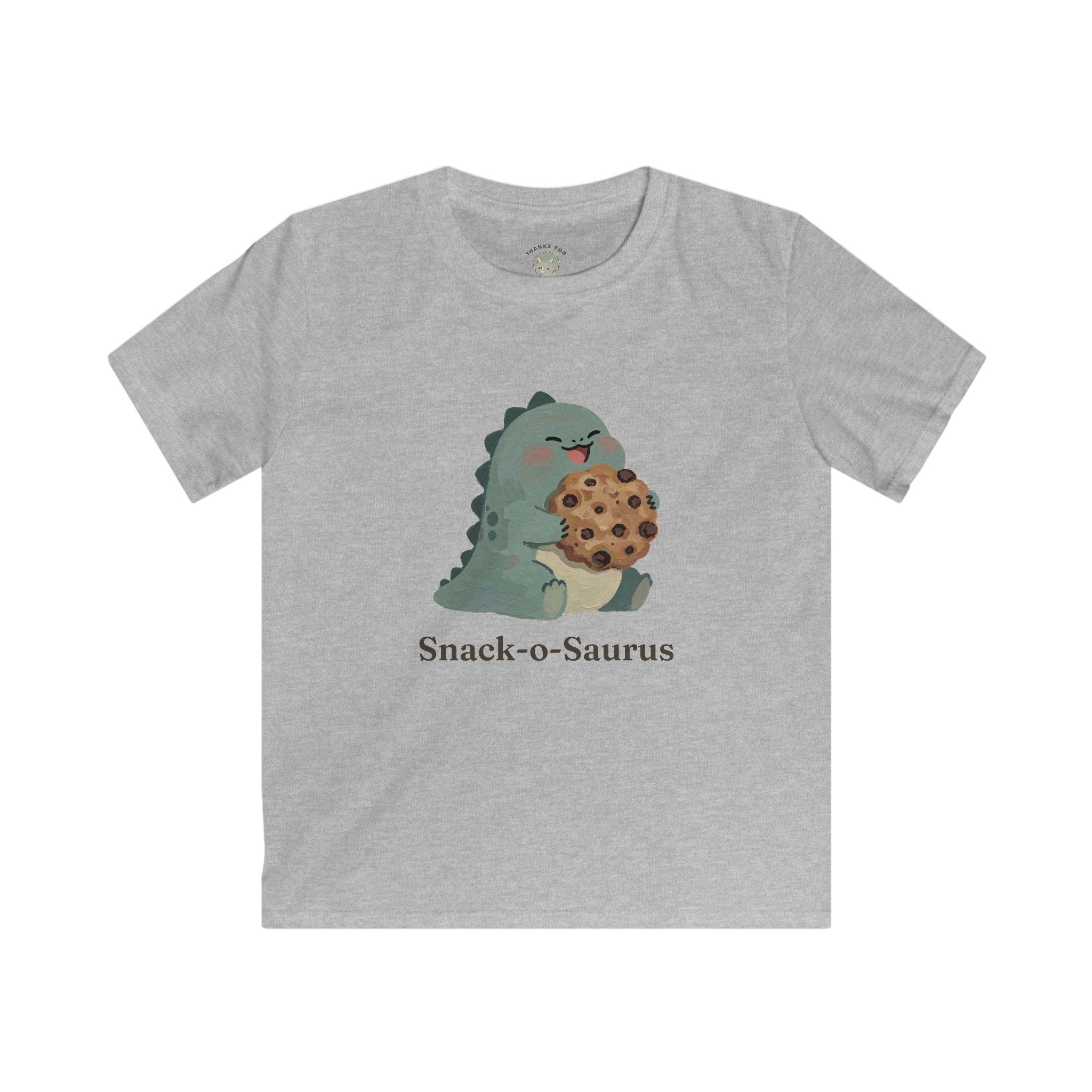 Kids Snack-o-Saurus T-Shirt — Cute Cookie Dinosaur Snack Graphic Tee