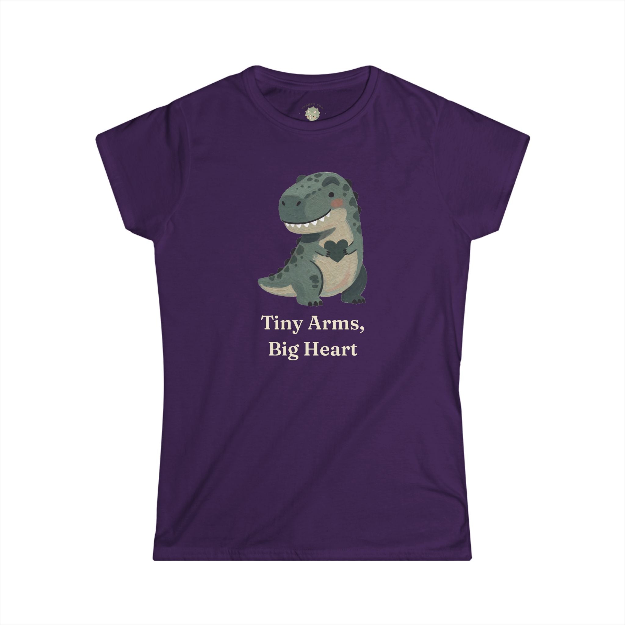 Women's Tiny Arms, Big Heart T-Shirt — Cute Sweet T-Rex Love Graphic Tee
