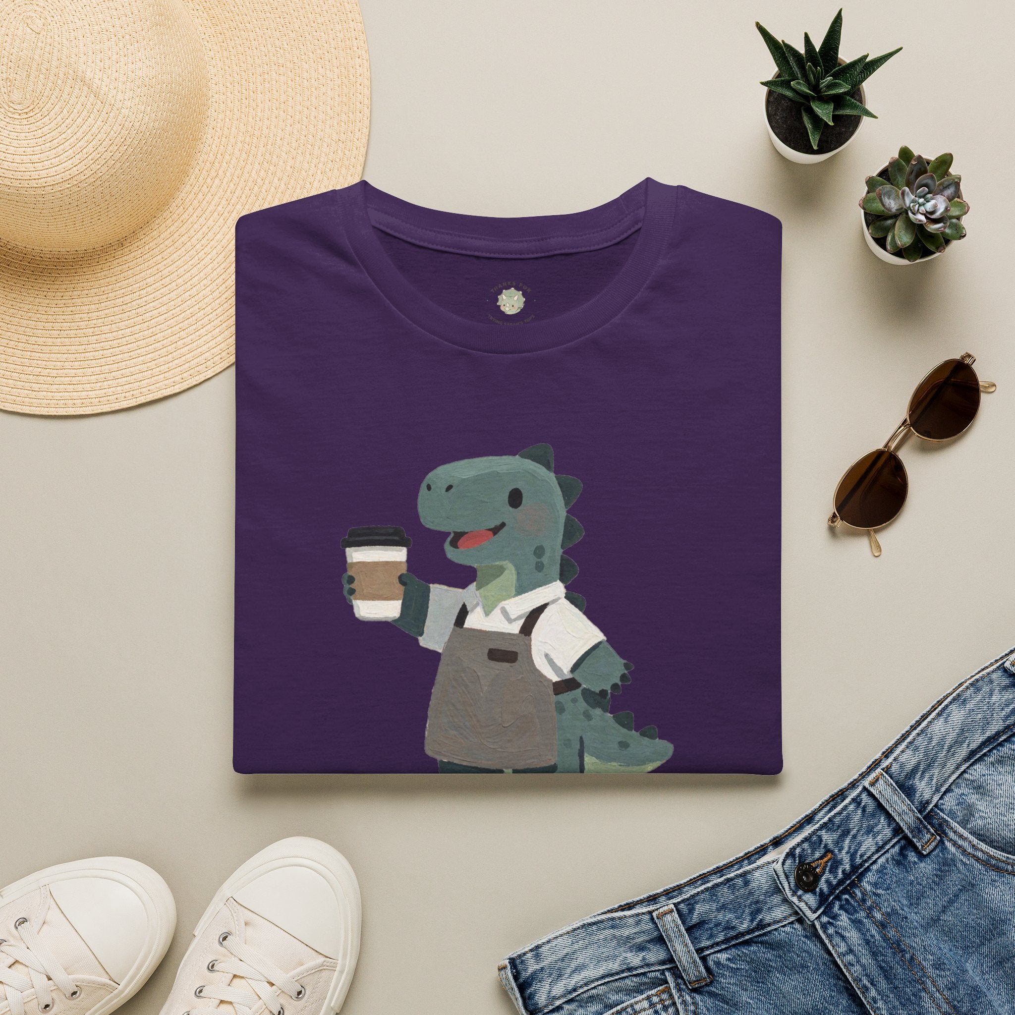 Rawr-ista T-Shirt — Funny Coffee Dinosaur Barista Graphic Tee
