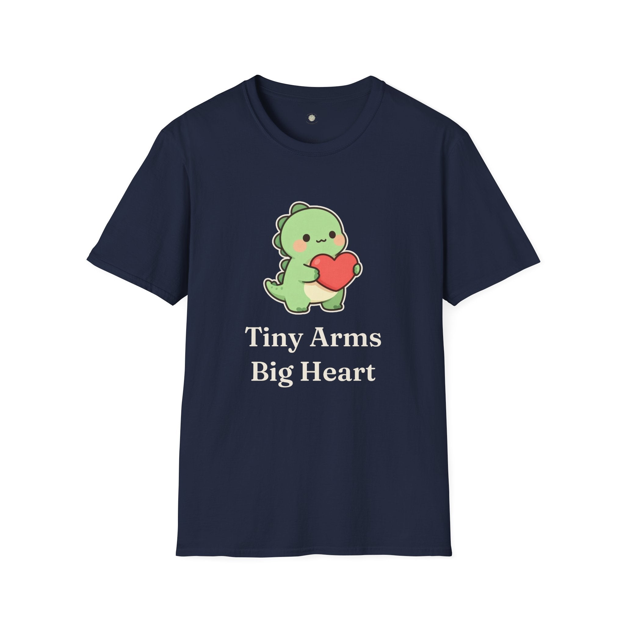 Tiny Arms, Big Heart Dino Tee — Kawaii T-Rex Heart Graphic T-Shirt