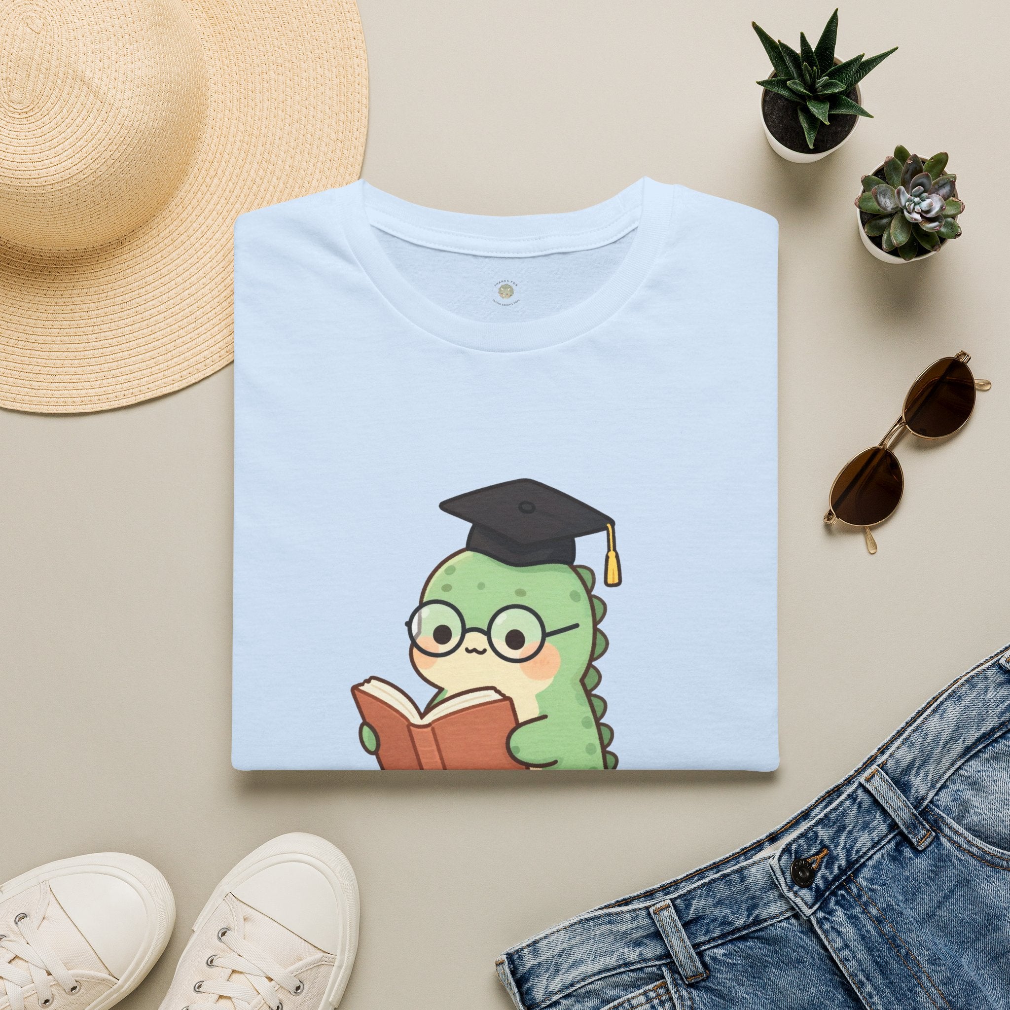 Thesaurus T-Shirt — Cute Word Nerd Dinosaur Grammar Pun Graphic Tee