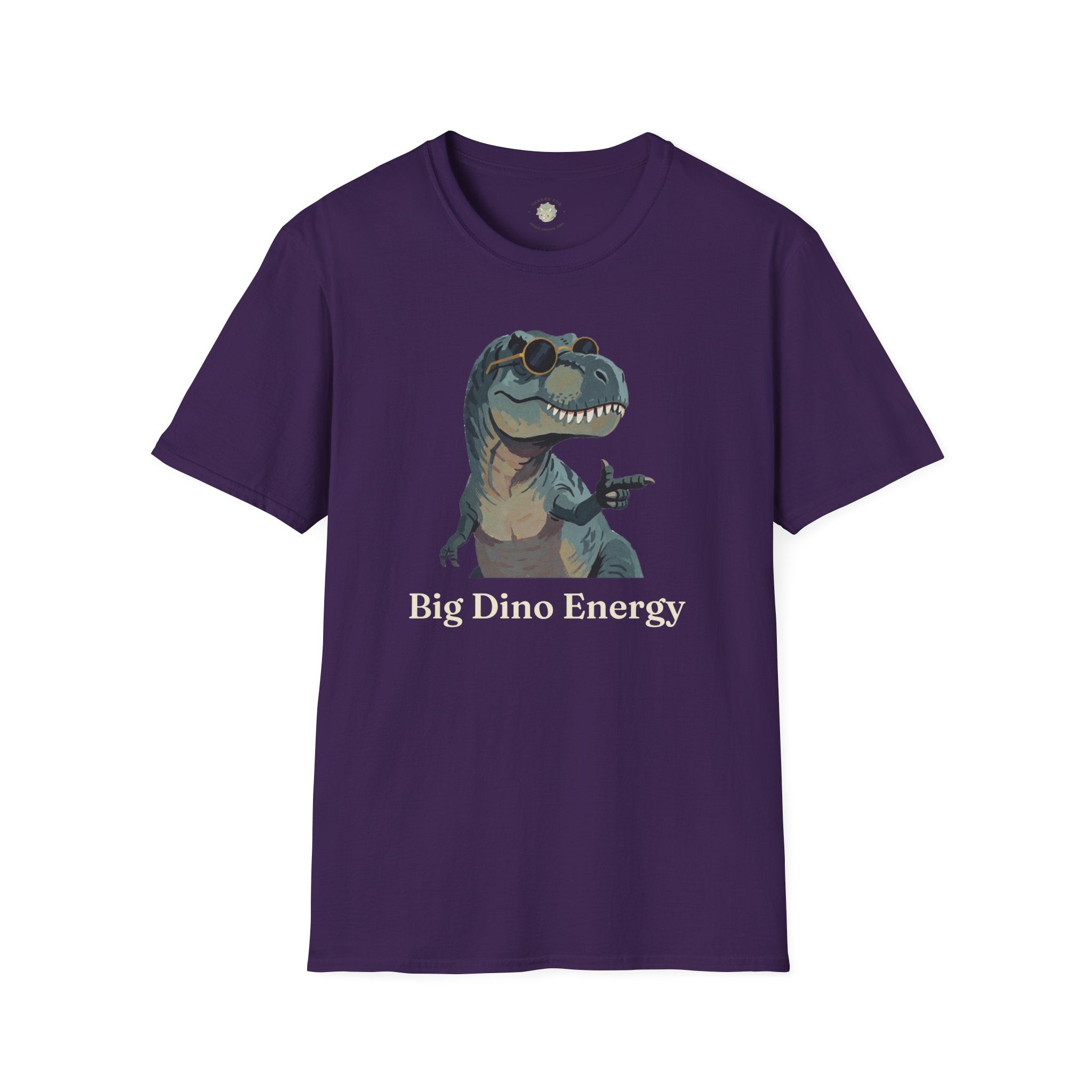 Big Dino Energy T-Shirt — Funny Confident Cool Dinosaur Graphic Tee