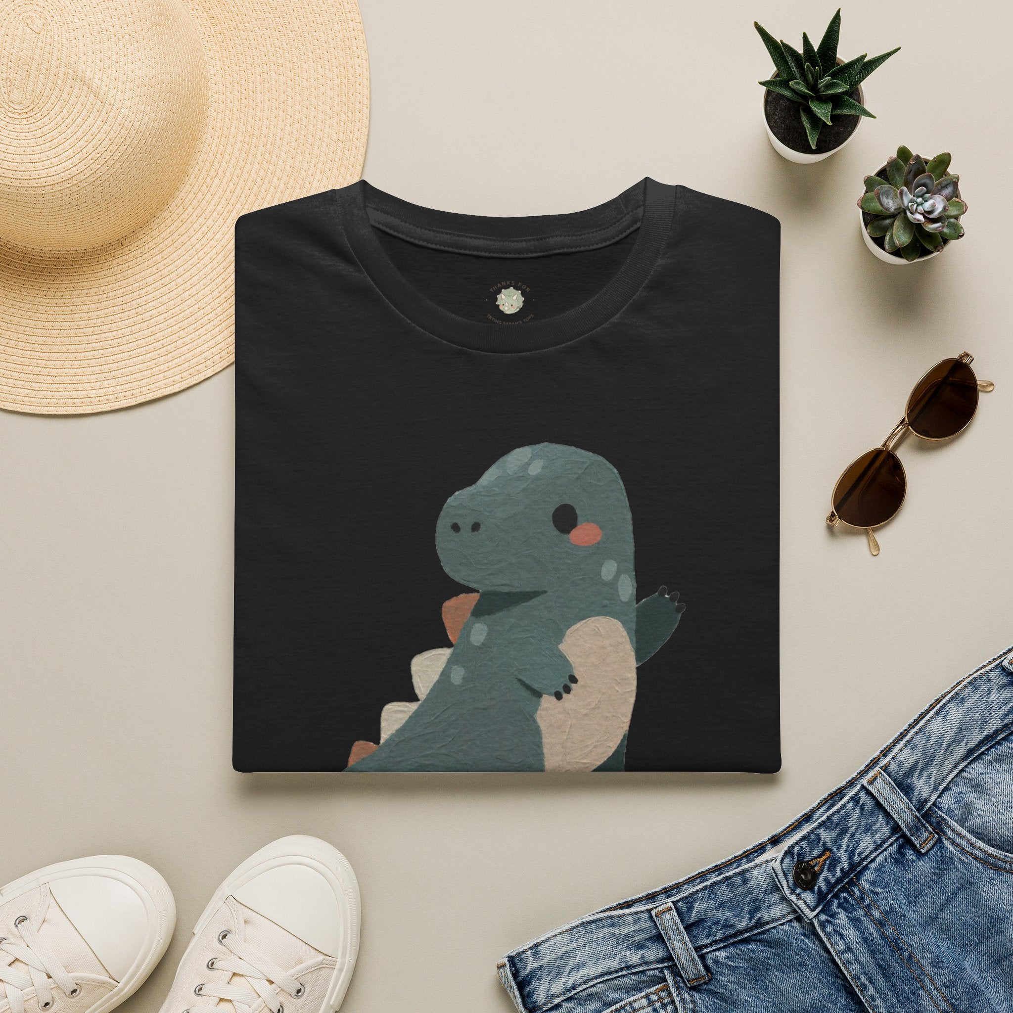 Rawrkward T-Shirt — Funny Awkward Shy Dinosaur Graphic Tee