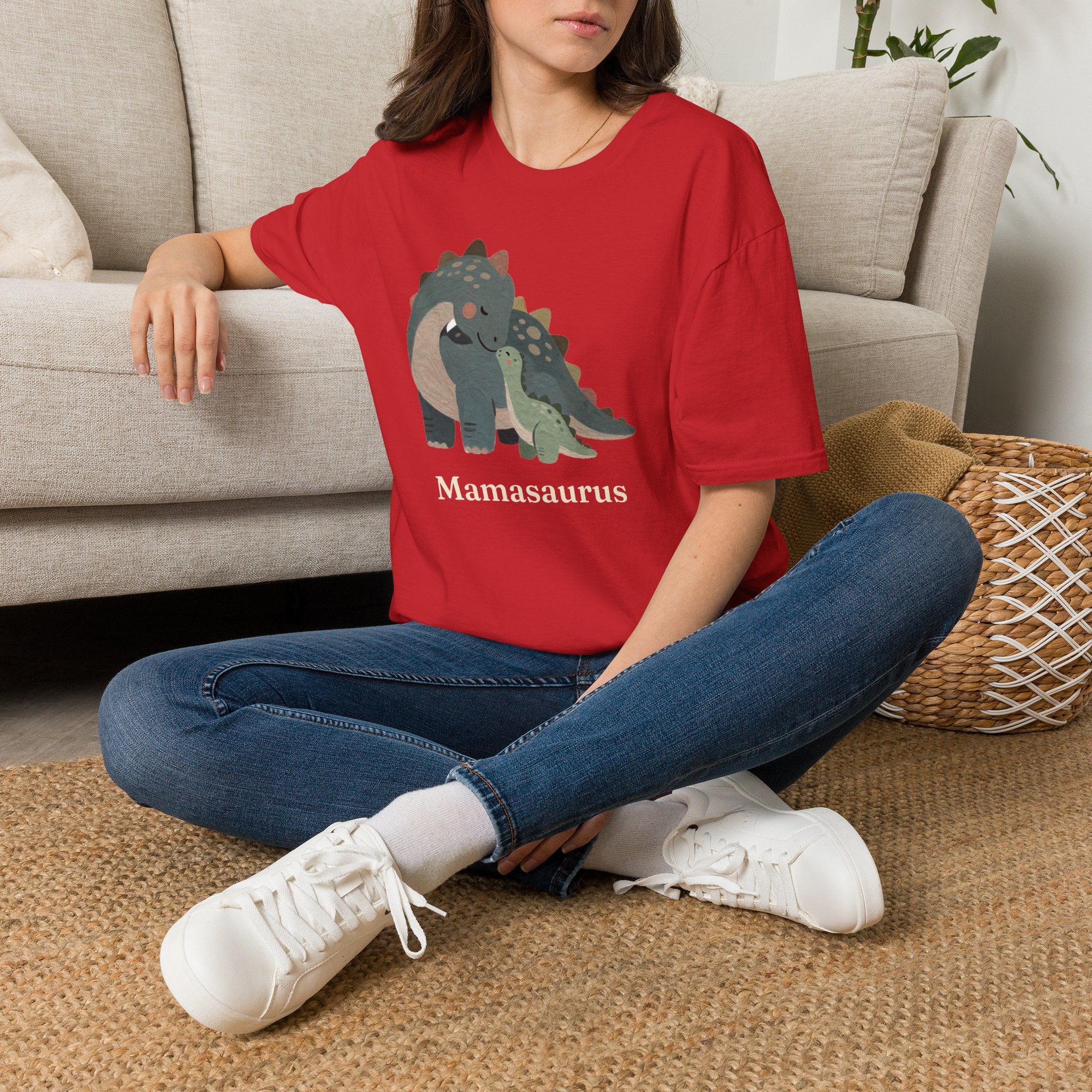Mamasaurus T-Shirt — Cute Dinosaur Mom Mother's Day Graphic Tee