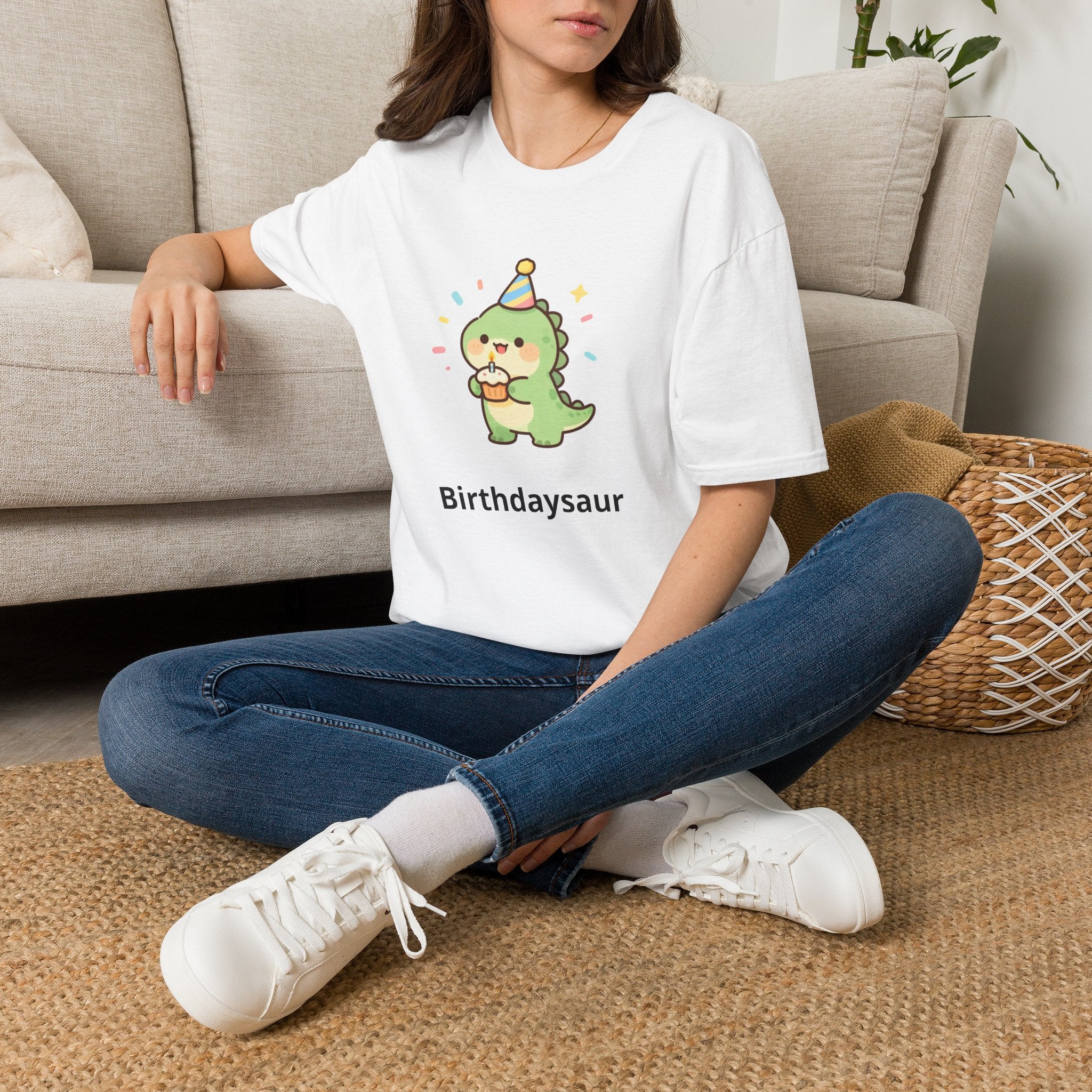Personalized Birthday Dinosaur T-Shirt — Custom Name Party Tee