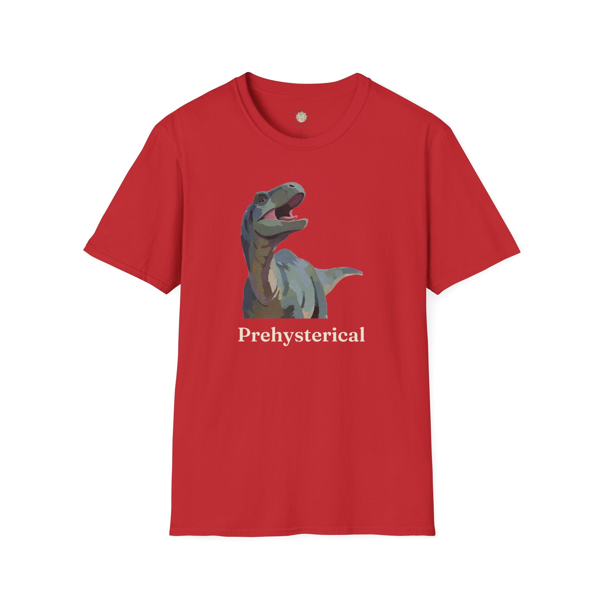 Prehysterical T-Shirt — Funny Laughing Dinosaur Pun Graphic Tee