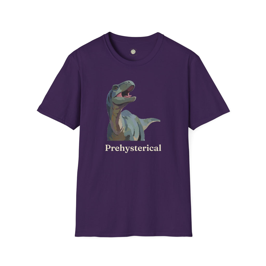 Prehysterical T-Shirt — Funny Laughing Dinosaur Pun Graphic Tee