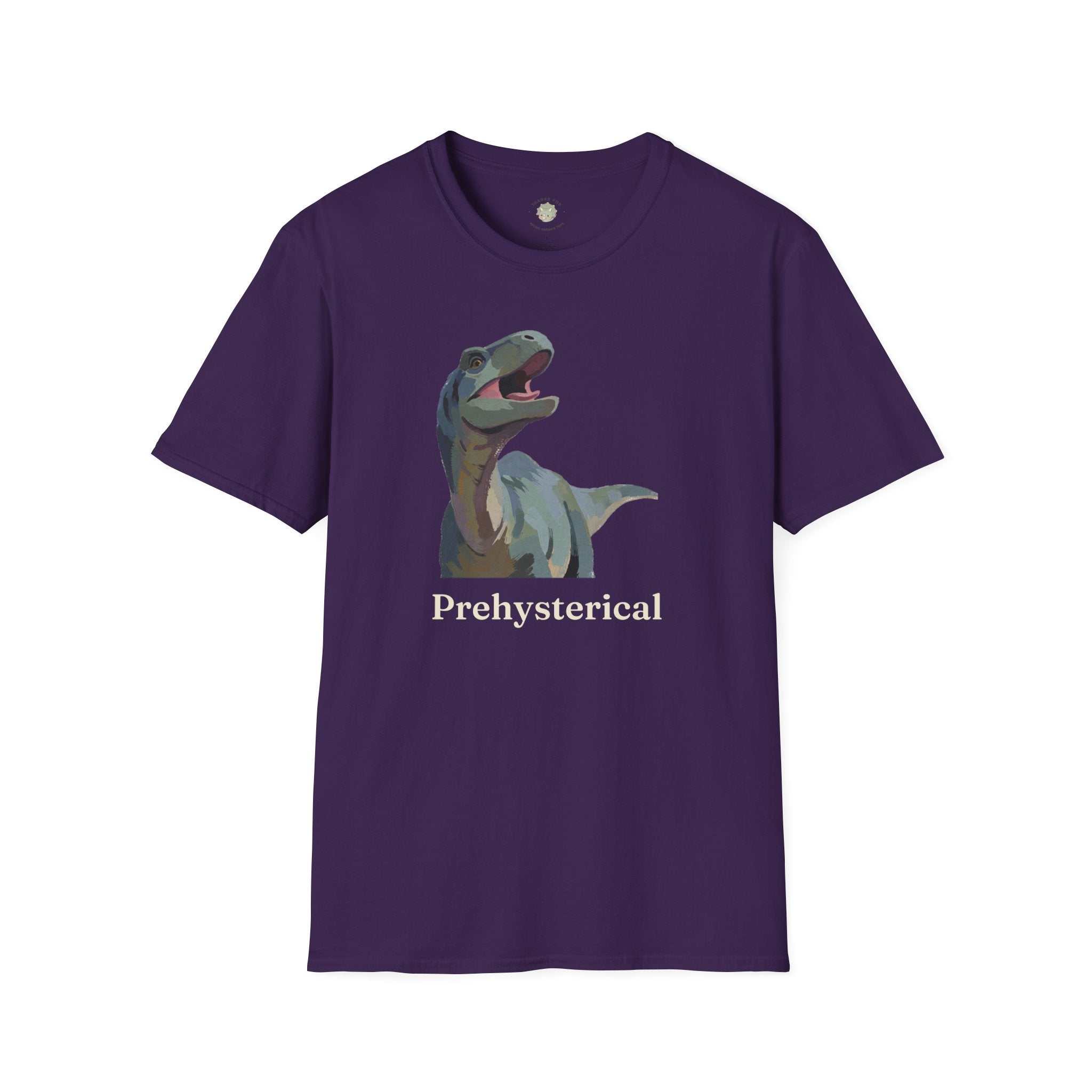 Prehysterical T-Shirt — Funny Laughing Dinosaur Pun Graphic Tee