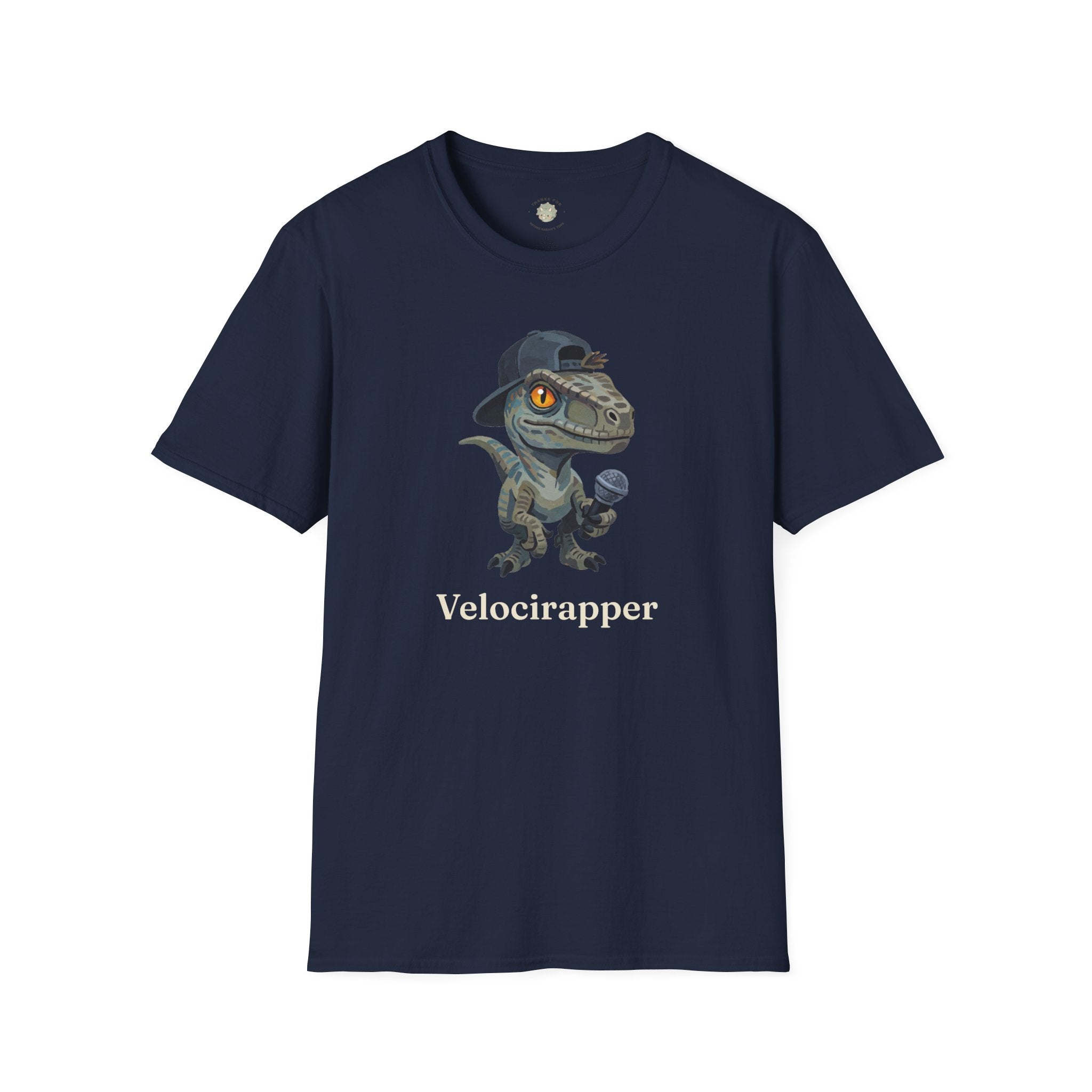 Velocirapper T-Shirt — Funny Rapper Raptor Dinosaur Graphic Tee