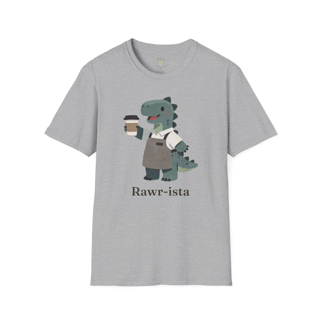 Rawr-ista T-Shirt — Funny Coffee Dinosaur Barista Graphic Tee