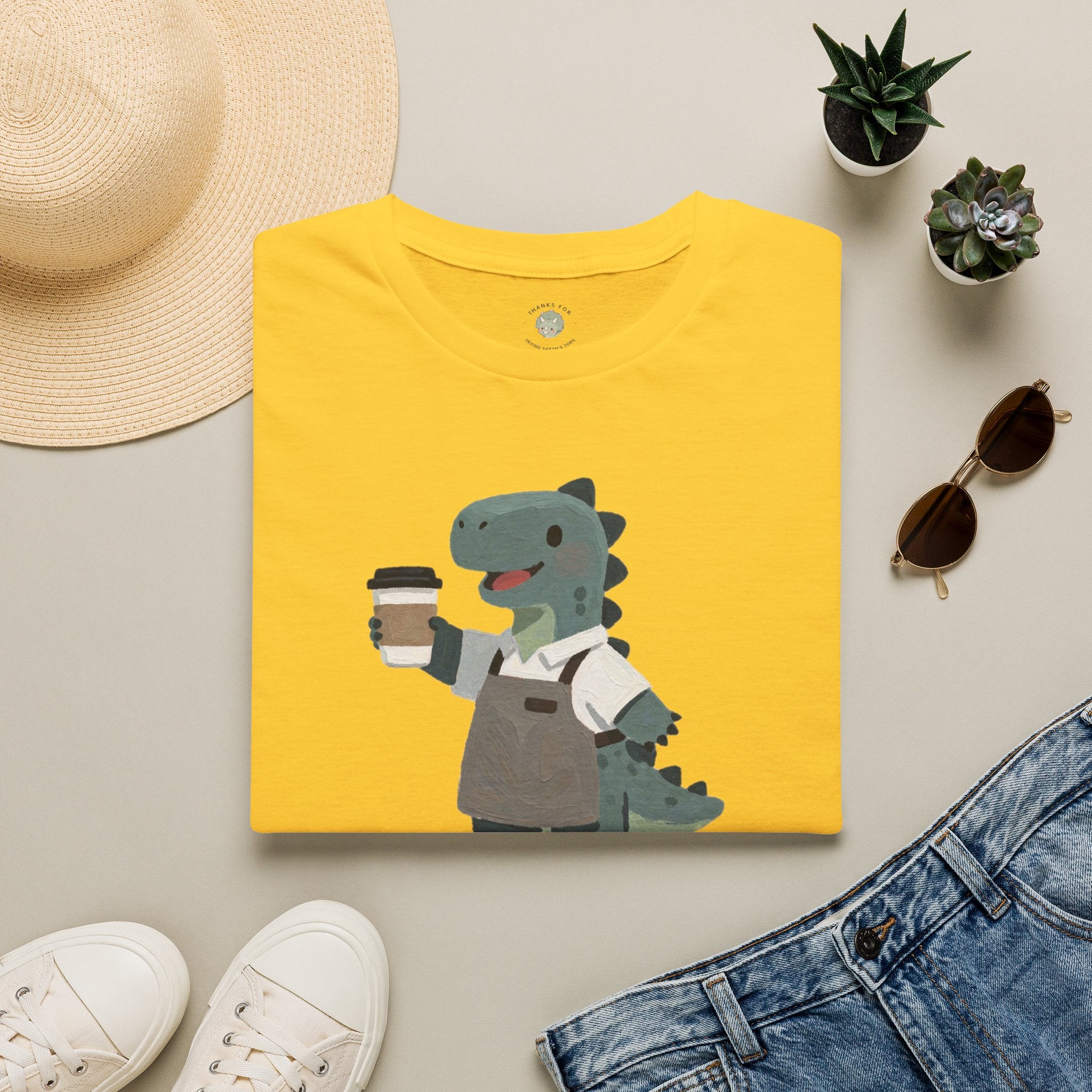 Rawr-ista T-Shirt — Funny Coffee Dinosaur Barista Graphic Tee