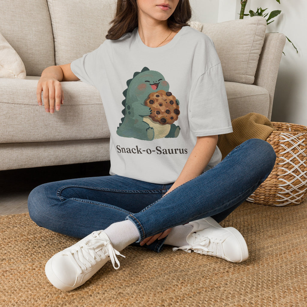 Snack-o-Saurus T-Shirt — Cute Cookie Dinosaur Snack Graphic Tee