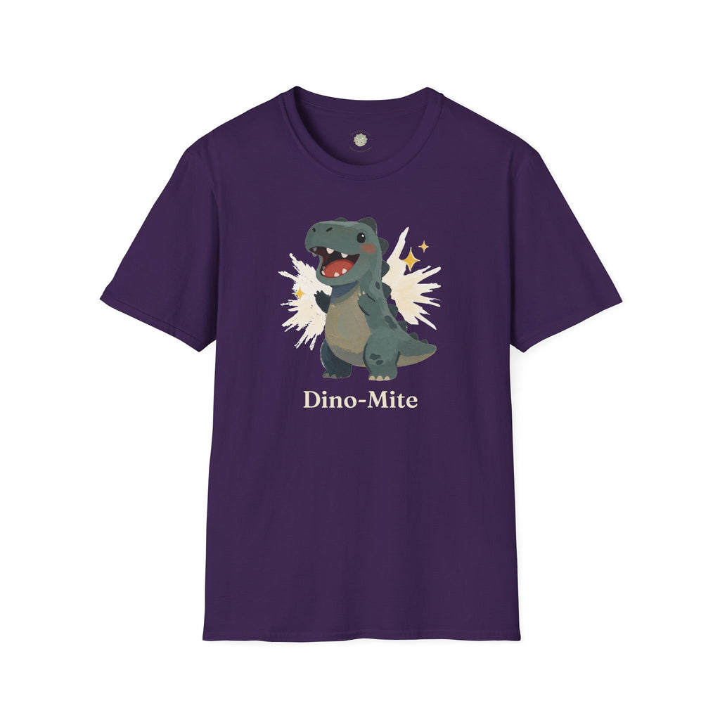 Dino-Mite T-Shirt — Cute Cheerful Dinosaur Pun Graphic Tee