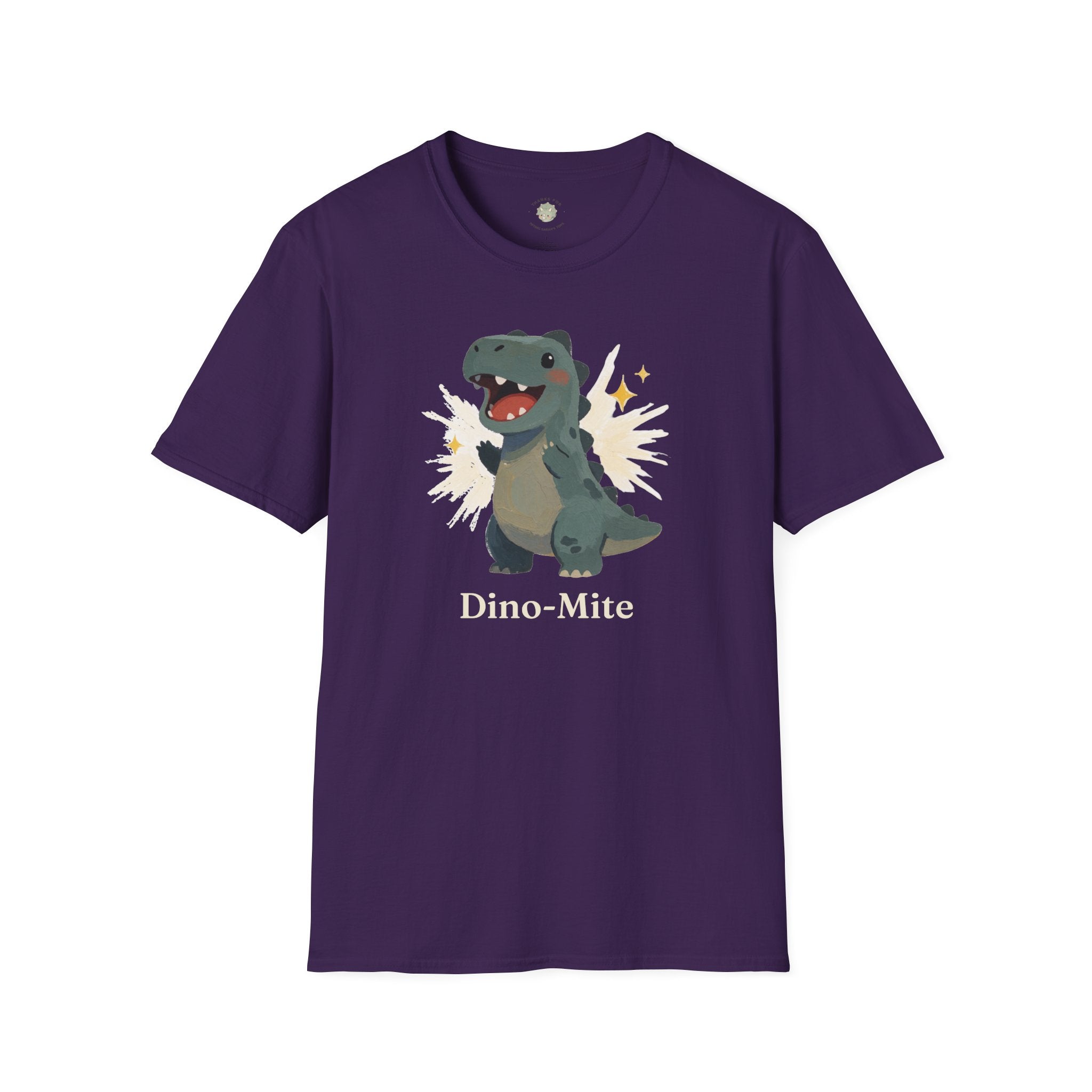 Dino-Mite T-Shirt — Cute Cheerful Dinosaur Pun Graphic Tee