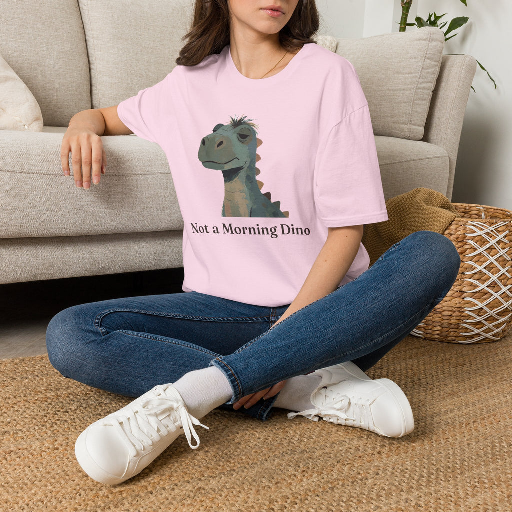 Not a Morning Dino T-Shirt — Funny Sleepy Dinosaur Graphic Tee