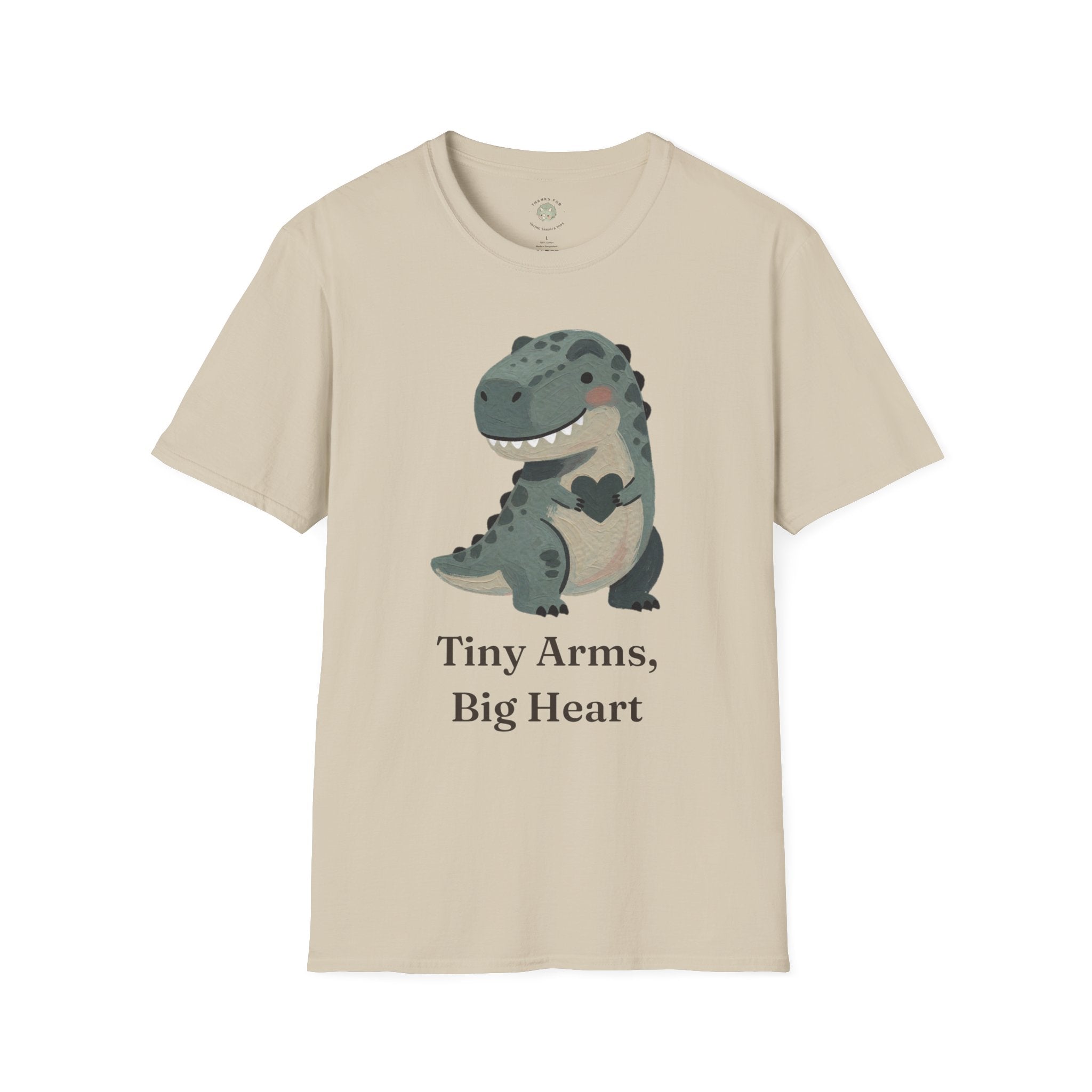 Tiny Arms, Big Heart T-Shirt — Cute Sweet T-Rex Love Graphic Tee