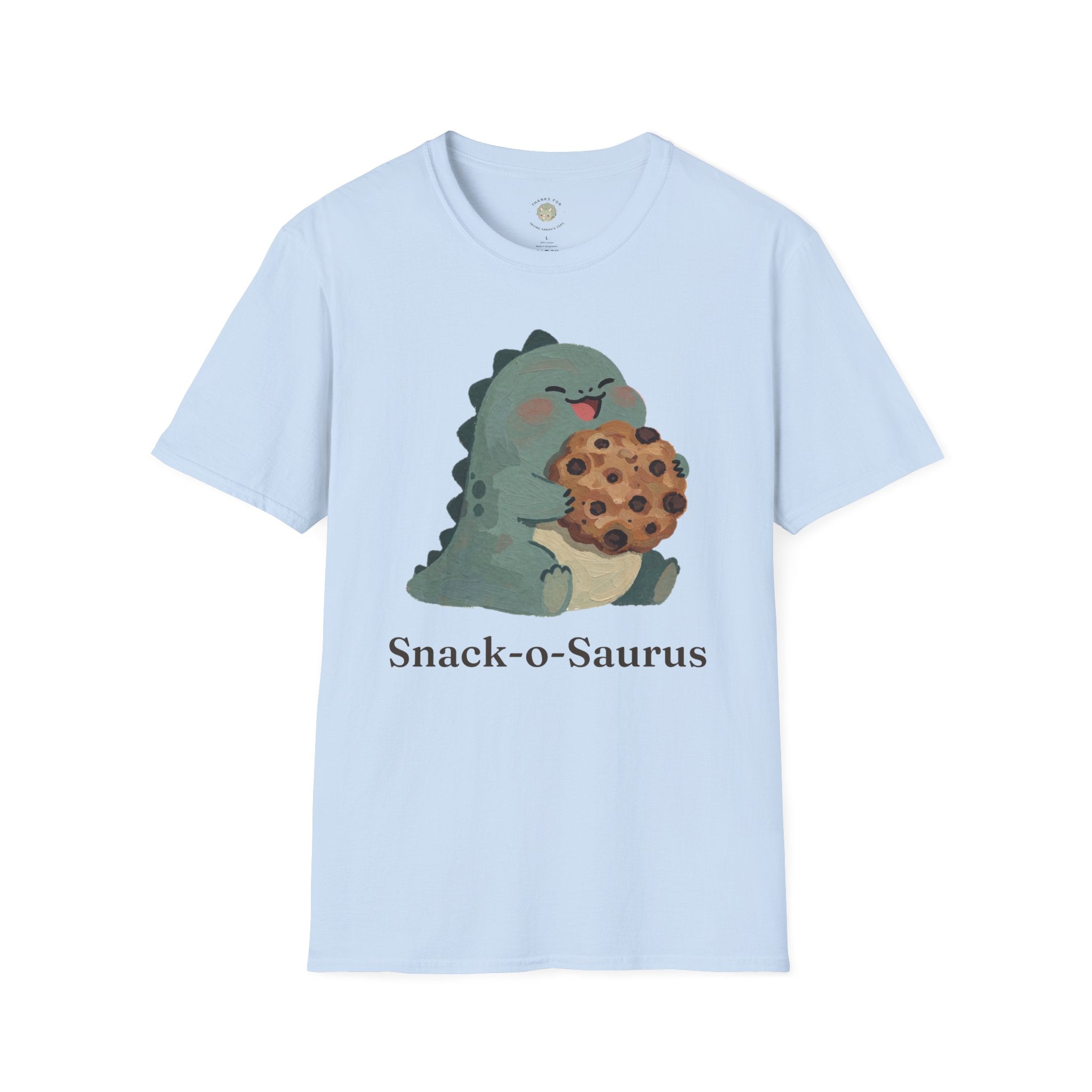 Snack-o-Saurus T-Shirt — Cute Cookie Dinosaur Snack Graphic Tee