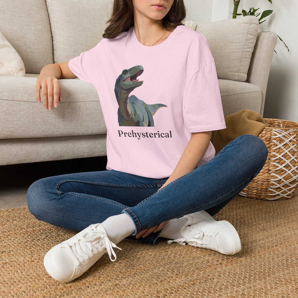 Prehysterical T-Shirt — Funny Laughing Dinosaur Pun Graphic Tee