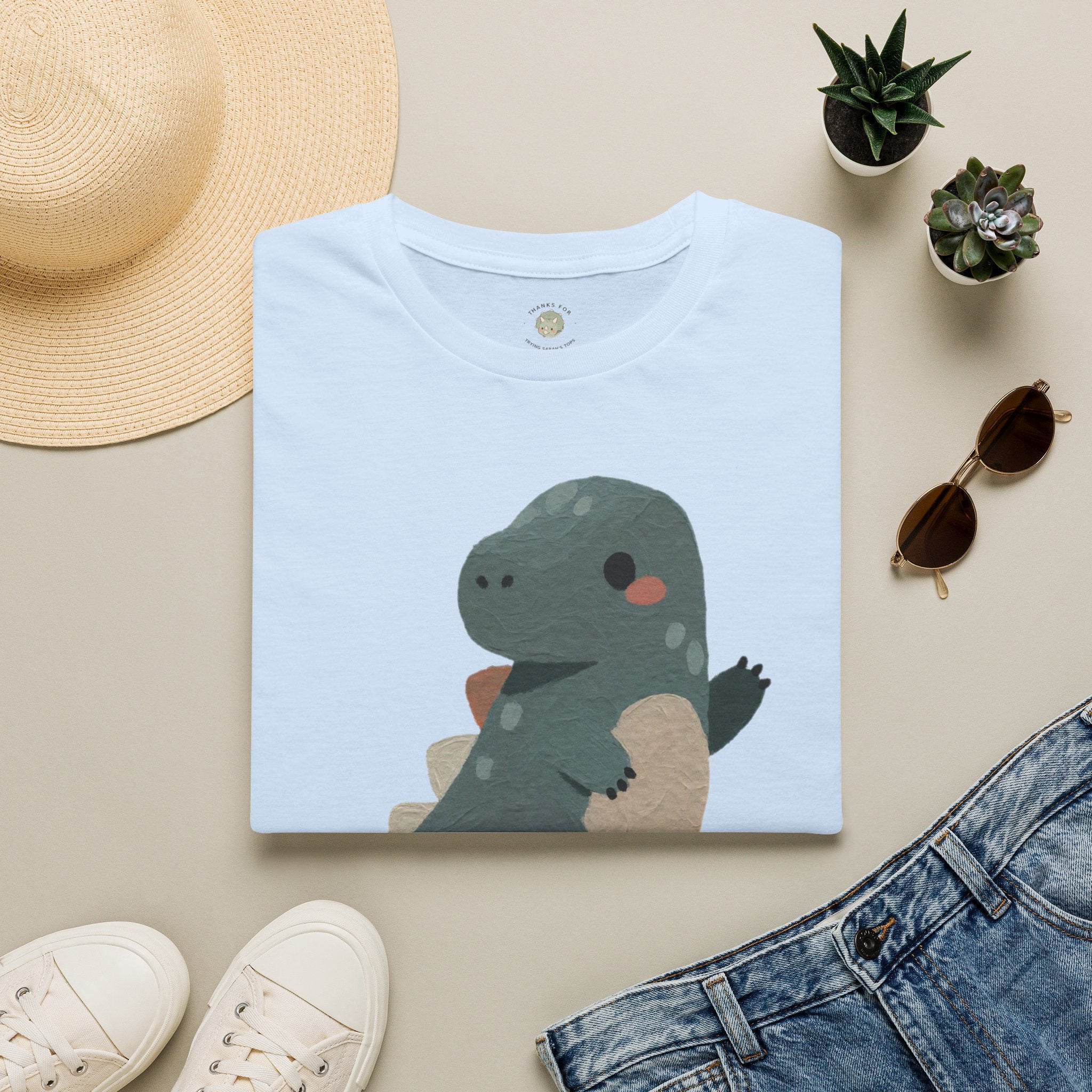 Rawrkward T-Shirt — Funny Awkward Shy Dinosaur Graphic Tee