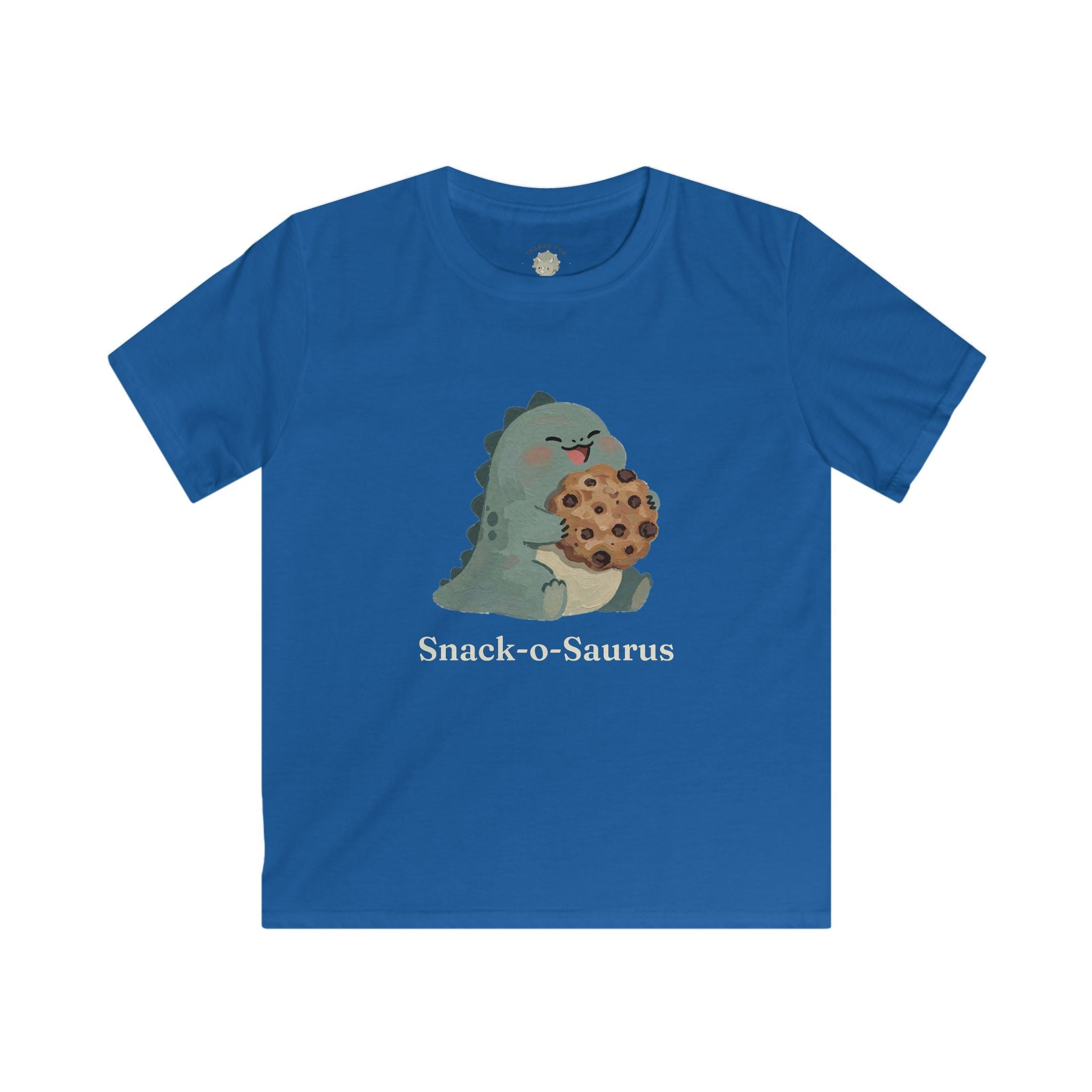 Kids Snack-o-Saurus T-Shirt — Cute Cookie Dinosaur Snack Graphic Tee