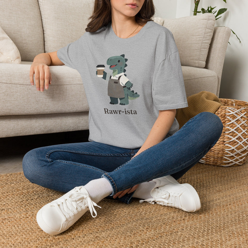 Rawr-ista T-Shirt — Funny Coffee Dinosaur Barista Graphic Tee