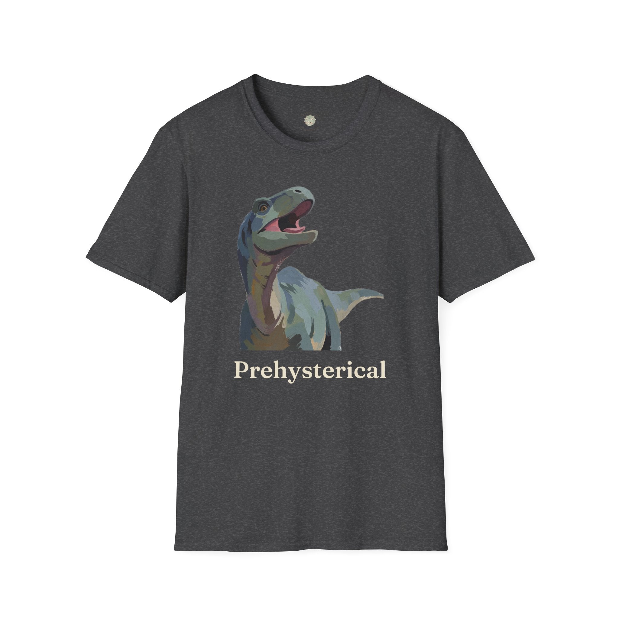 Prehysterical T-Shirt — Funny Laughing Dinosaur Pun Graphic Tee