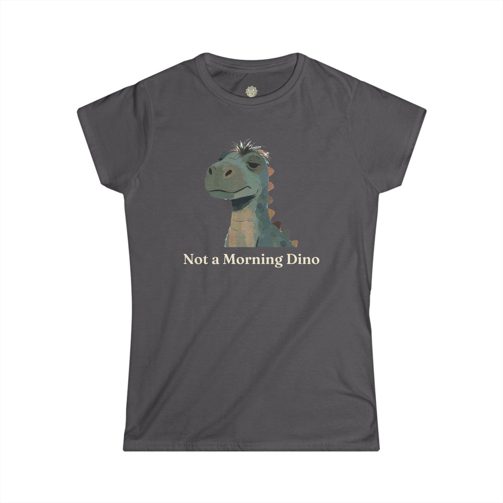 Not a Morning Dino T-Shirt — Funny Sleepy Dinosaur Graphic Tee