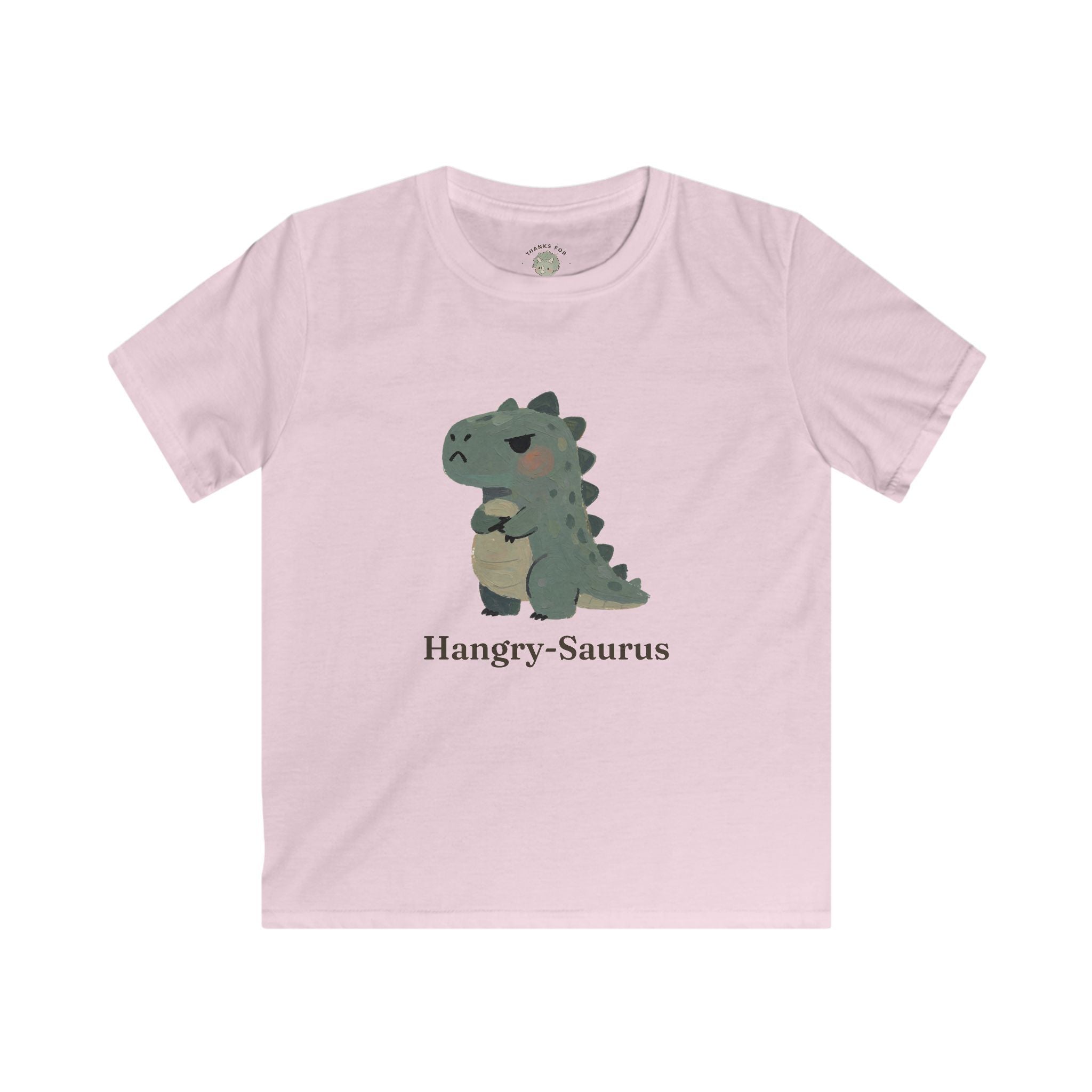 Kids Hangry-Saurus T-Shirt — Funny Hungry Grumpy Dinosaur Graphic Tee