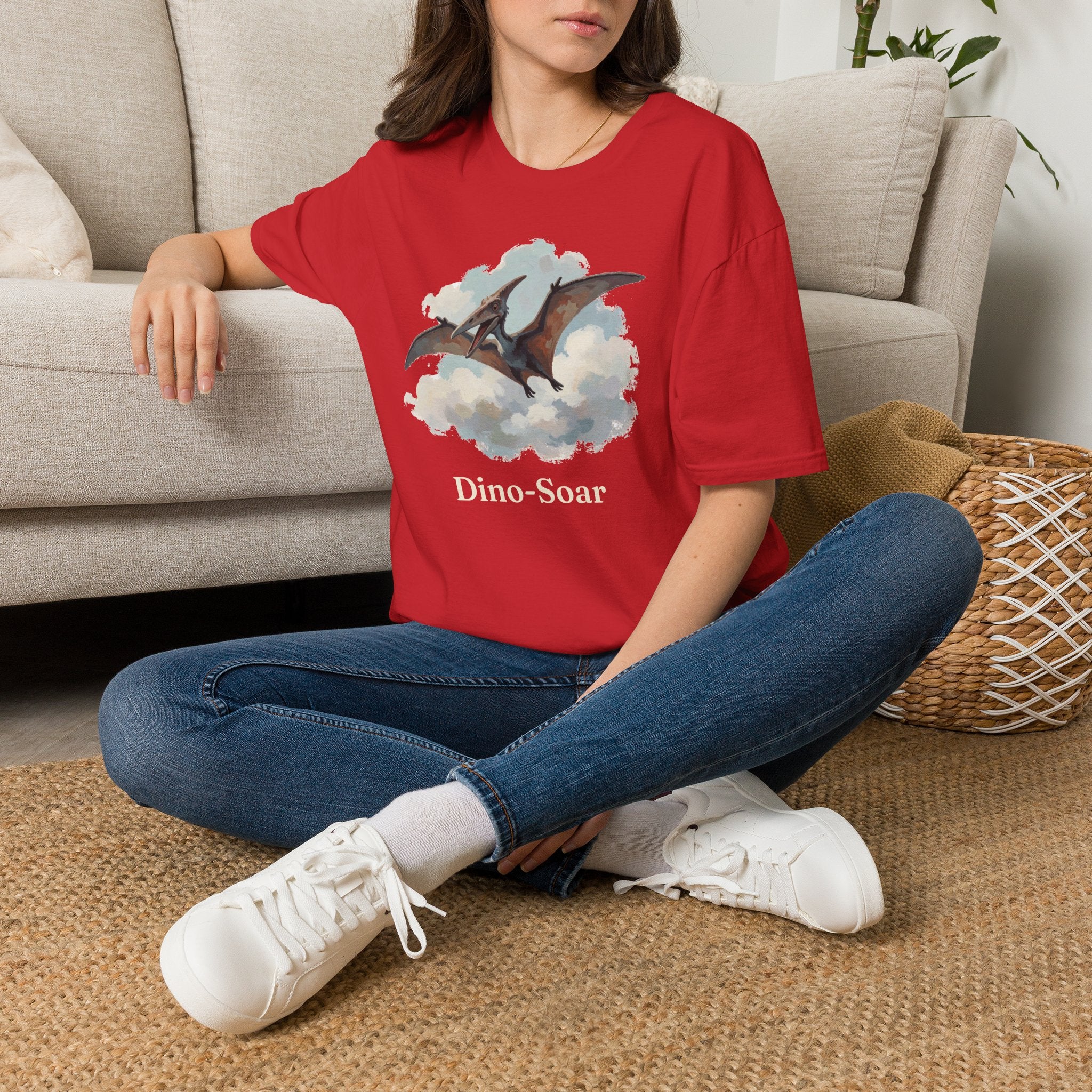 Dino-Soar T-Shirt — Cute Flying Pterodactyl Pun Graphic Tee