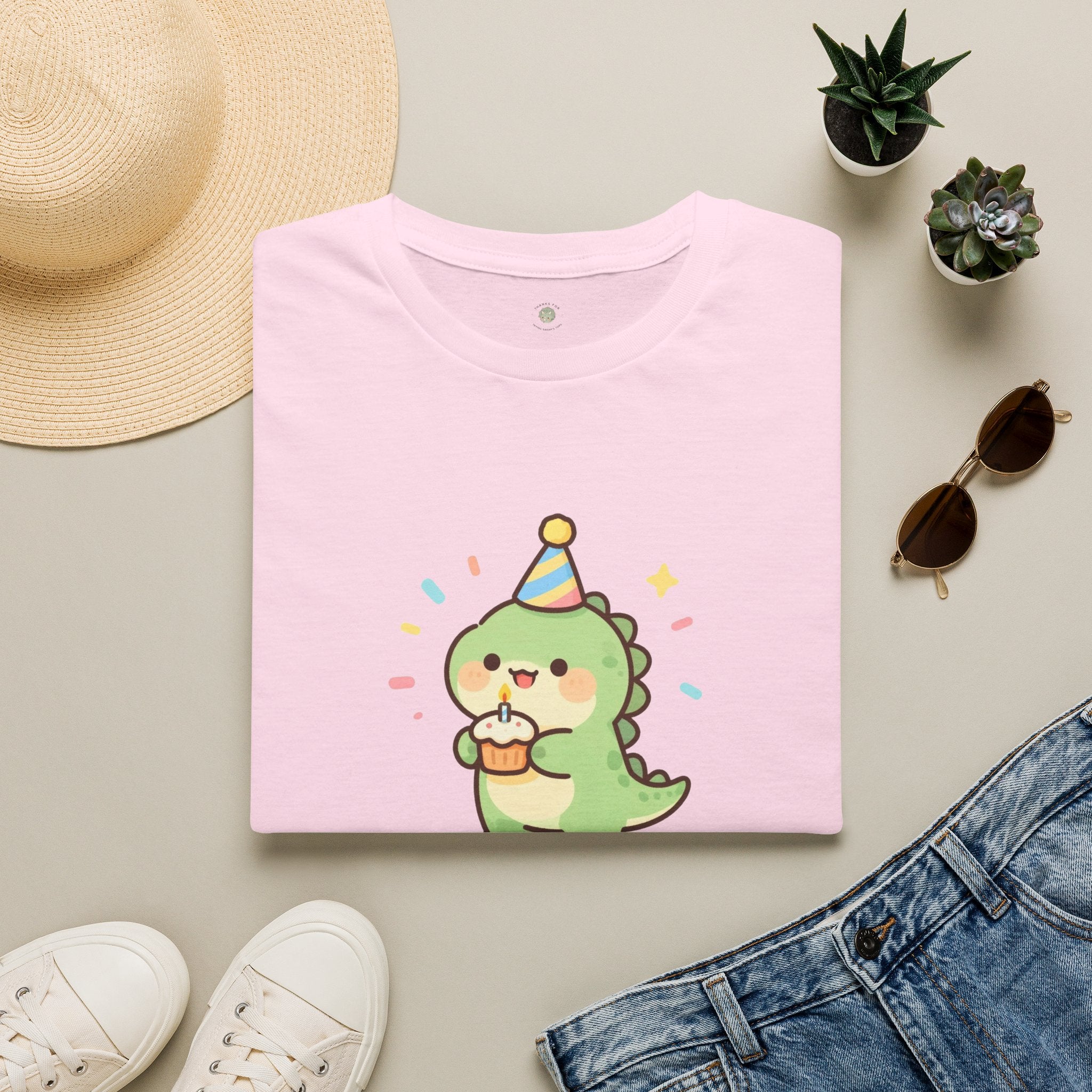 Personalized Birthday Dinosaur T-Shirt — Custom Name Party Tee