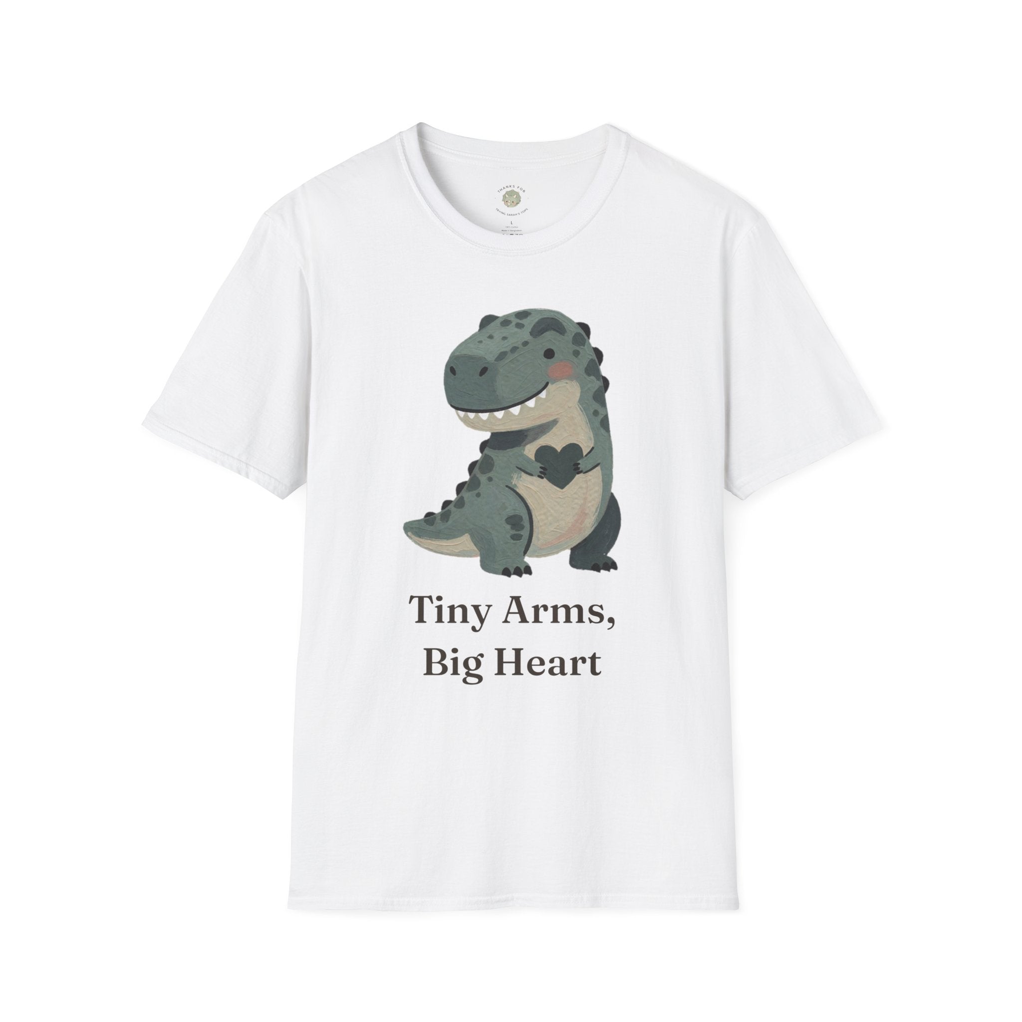 Tiny Arms, Big Heart T-Shirt — Cute Sweet T-Rex Love Graphic Tee