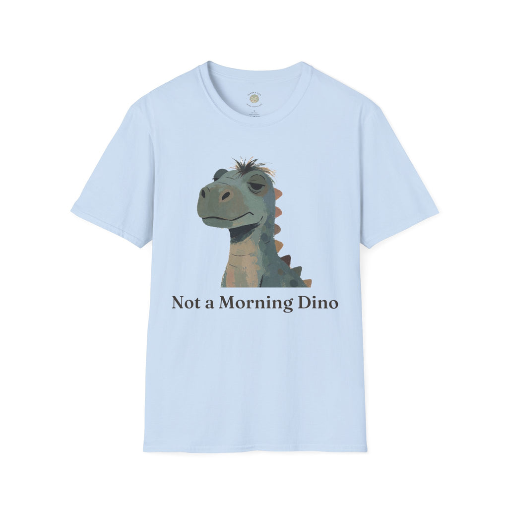 Not a Morning Dino T-Shirt — Funny Sleepy Dinosaur Graphic Tee