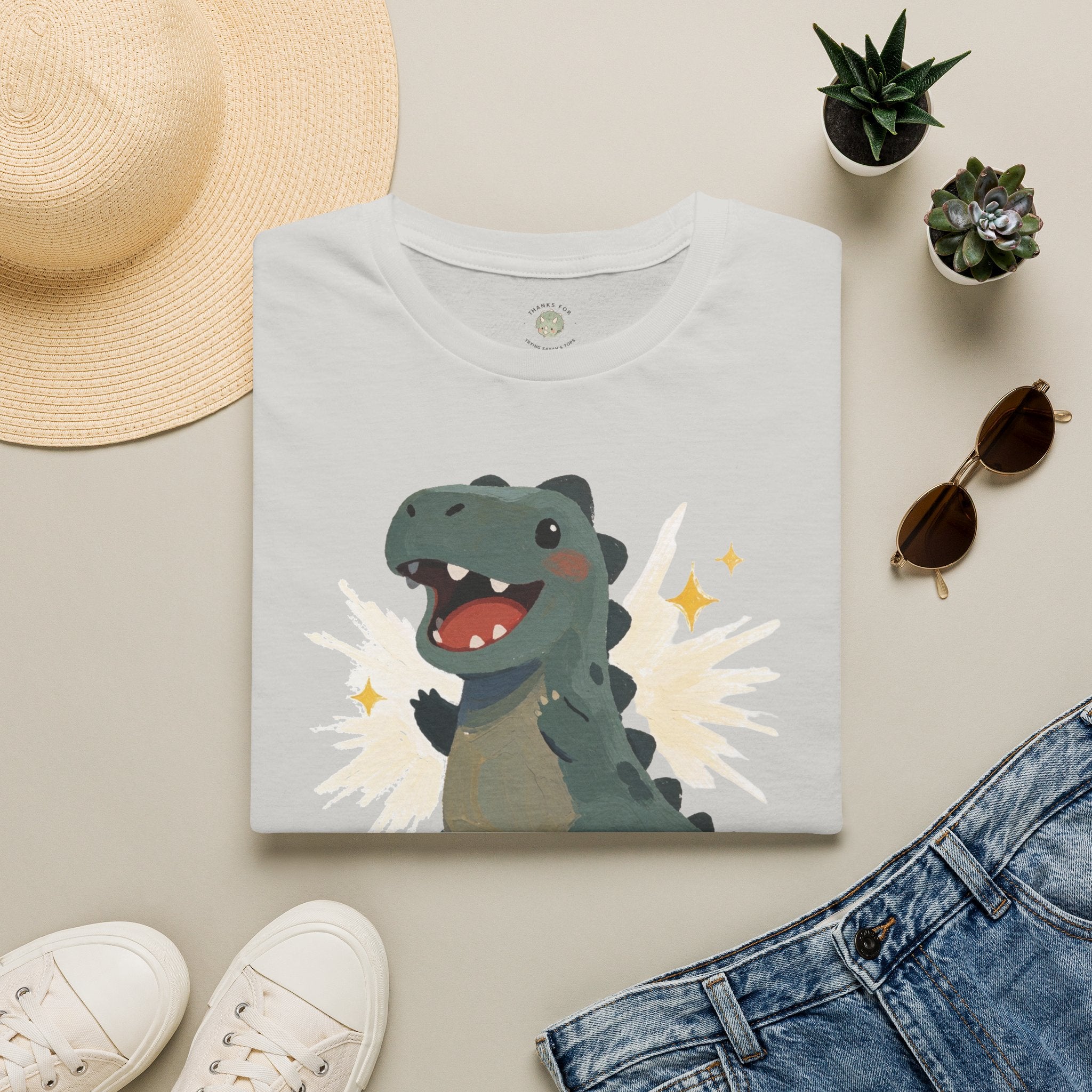 Dino-Mite T-Shirt — Cute Cheerful Dinosaur Pun Graphic Tee