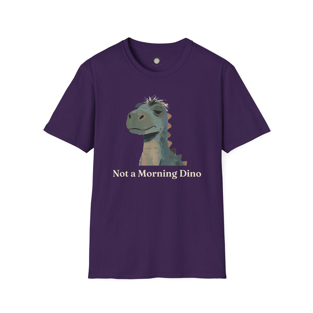 Not a Morning Dino T-Shirt — Funny Sleepy Dinosaur Graphic Tee