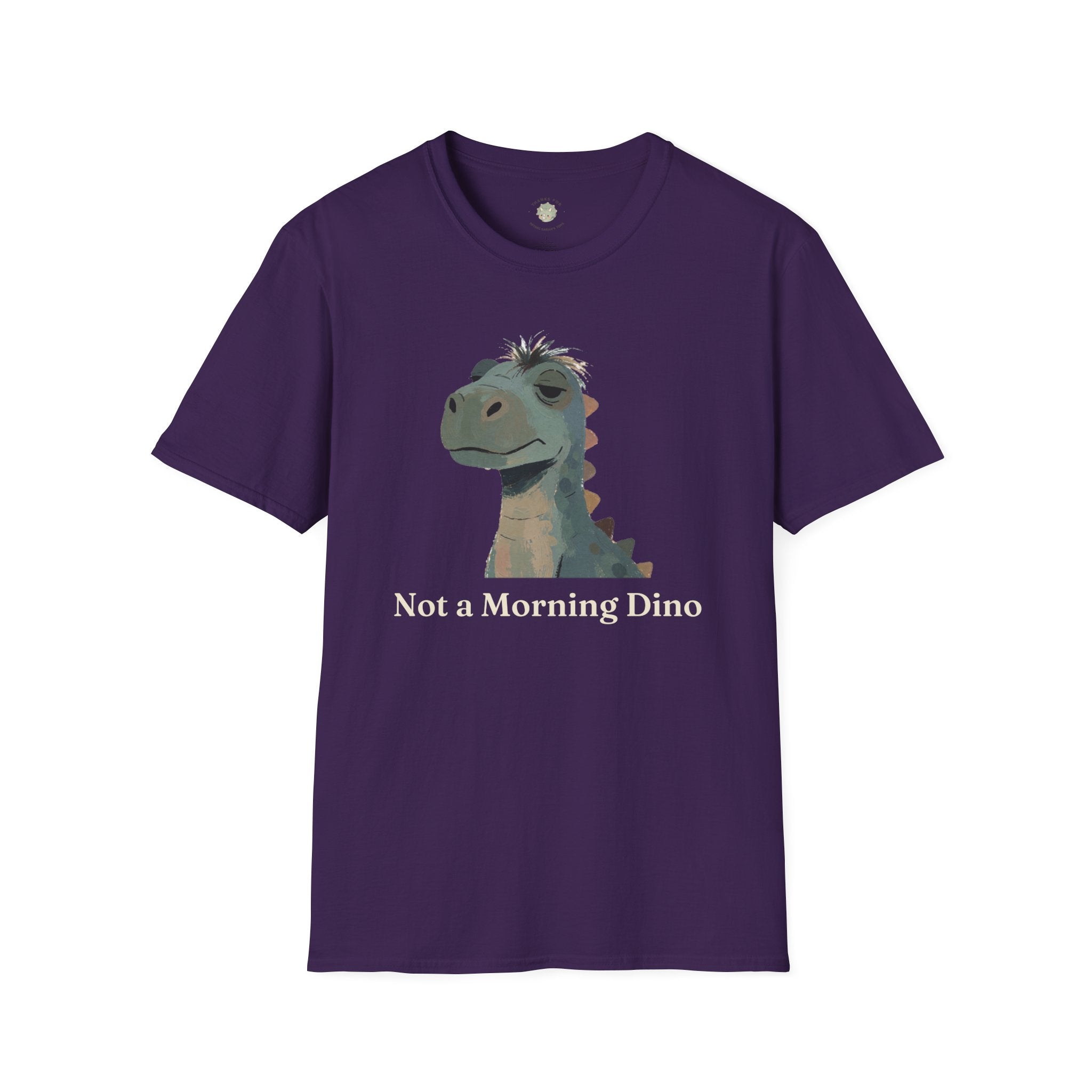 Not a Morning Dino T-Shirt — Funny Sleepy Dinosaur Graphic Tee