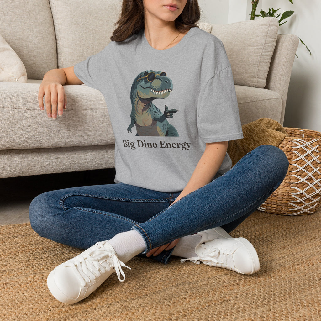 Big Dino Energy T-Shirt — Funny Confident Cool Dinosaur Graphic Tee