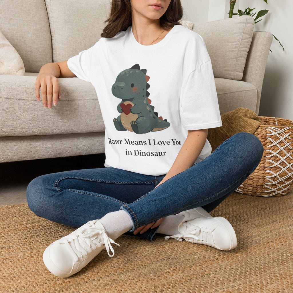 Rawr Means I Love You T-Shirt — Cute Dinosaur Love Graphic Tee