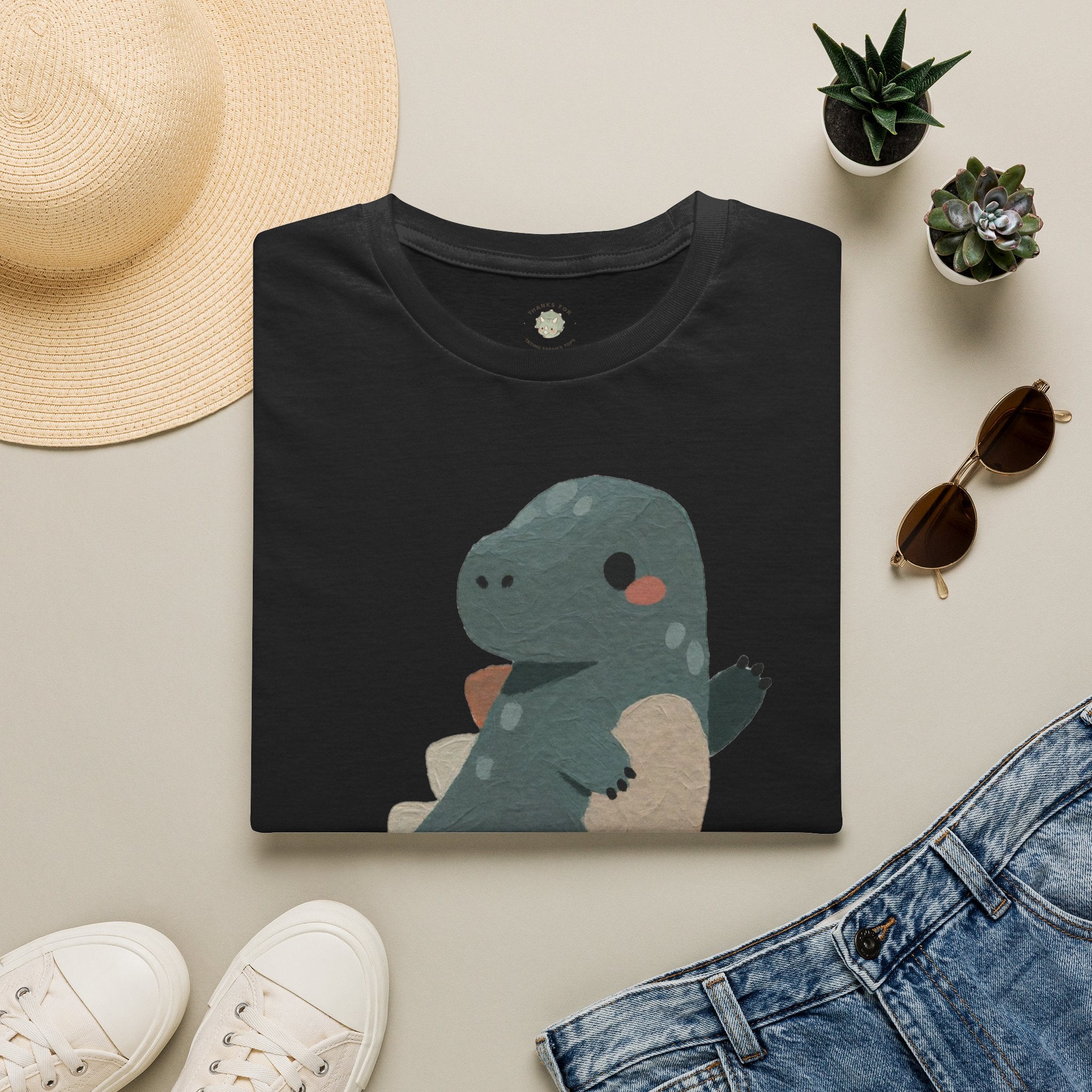 Rawrkward T-Shirt — Funny Awkward Shy Dinosaur Graphic Tee