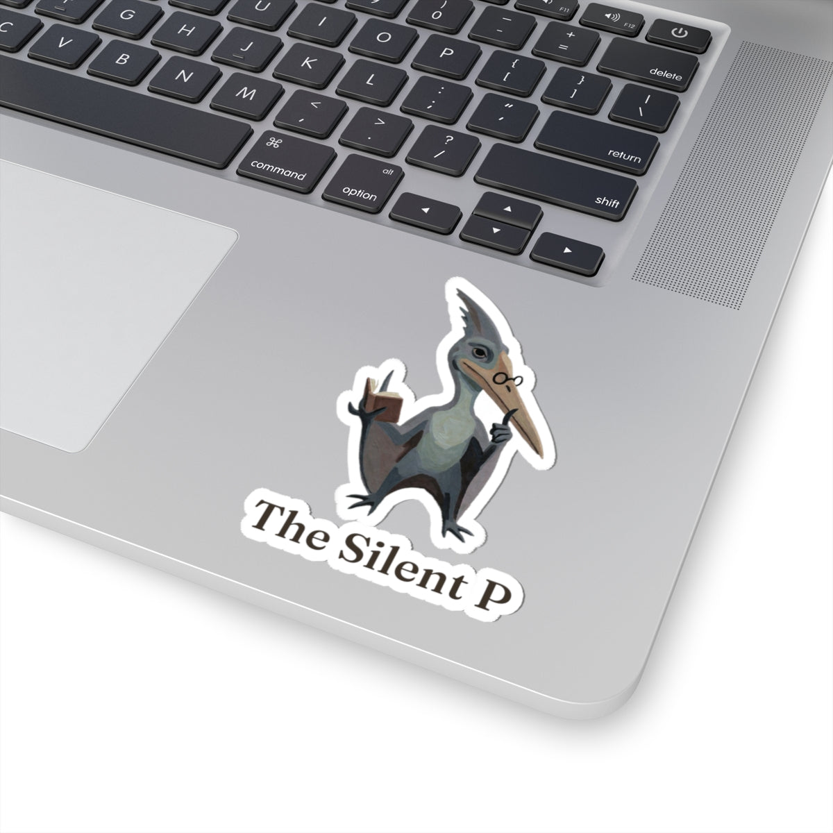 The Silent P Sticker — Funny Pterodactyl Grammar Pun Vinyl Sticker
