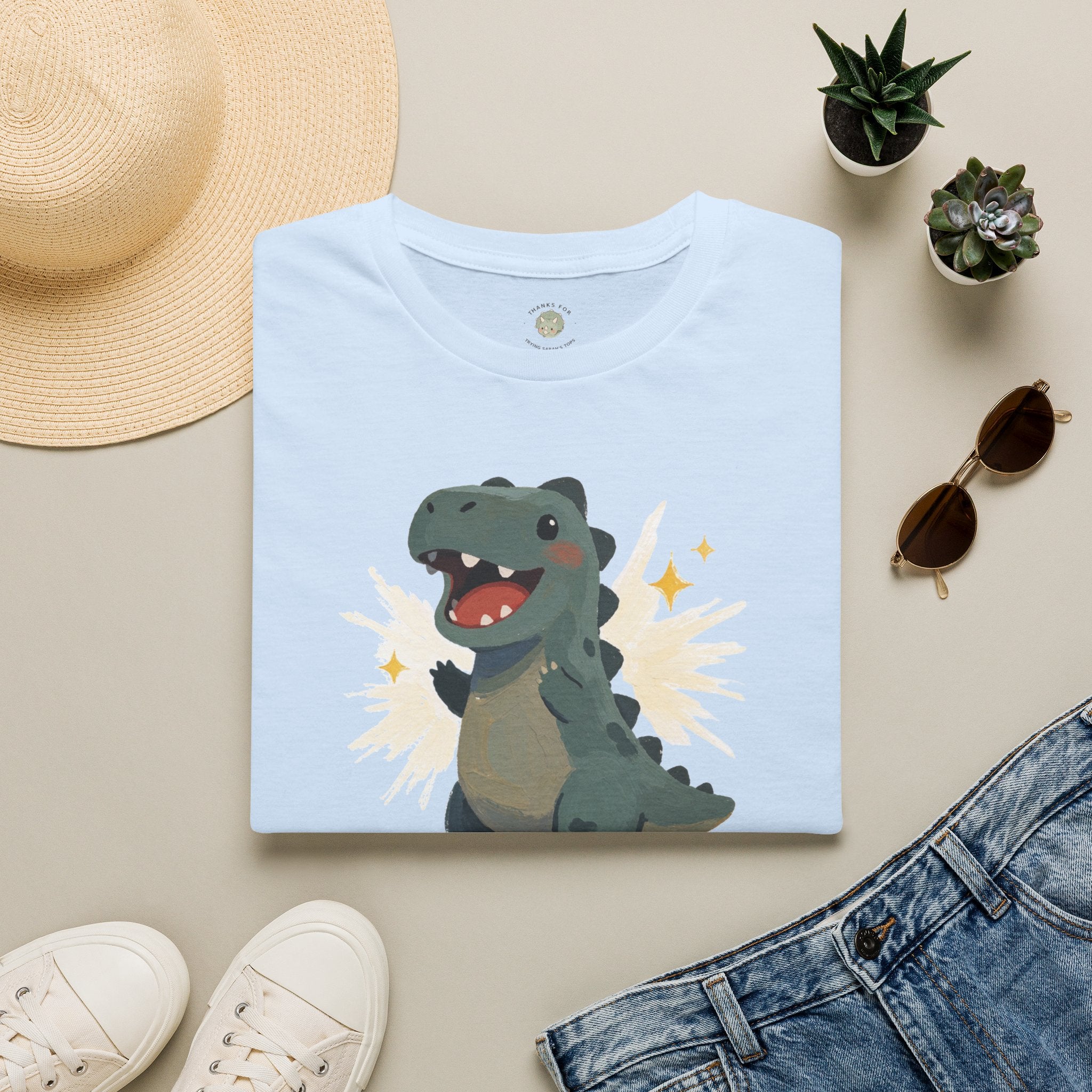 Dino-Mite T-Shirt — Cute Cheerful Dinosaur Pun Graphic Tee