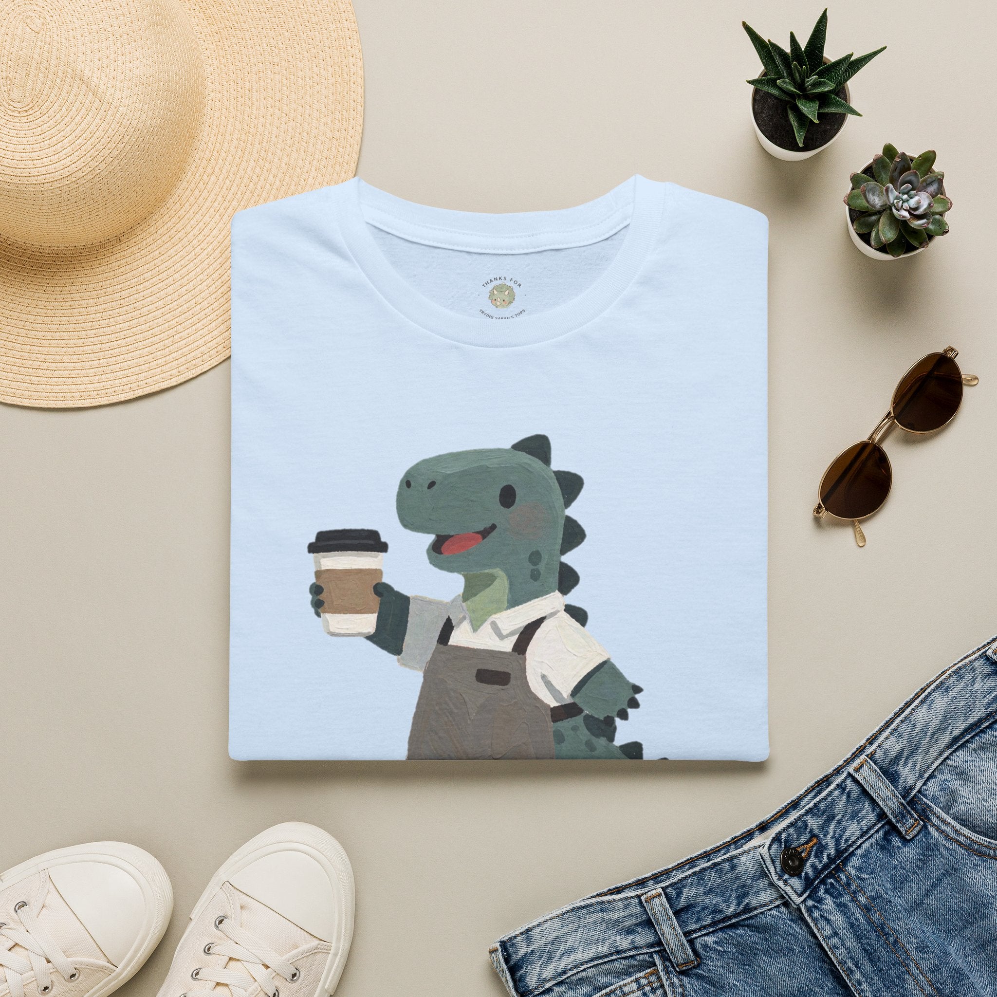 Rawr-ista T-Shirt — Funny Coffee Dinosaur Barista Graphic Tee