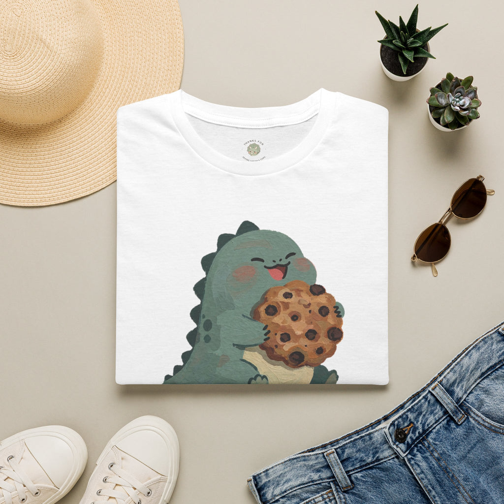 Snack-o-Saurus T-Shirt — Cute Cookie Dinosaur Snack Graphic Tee