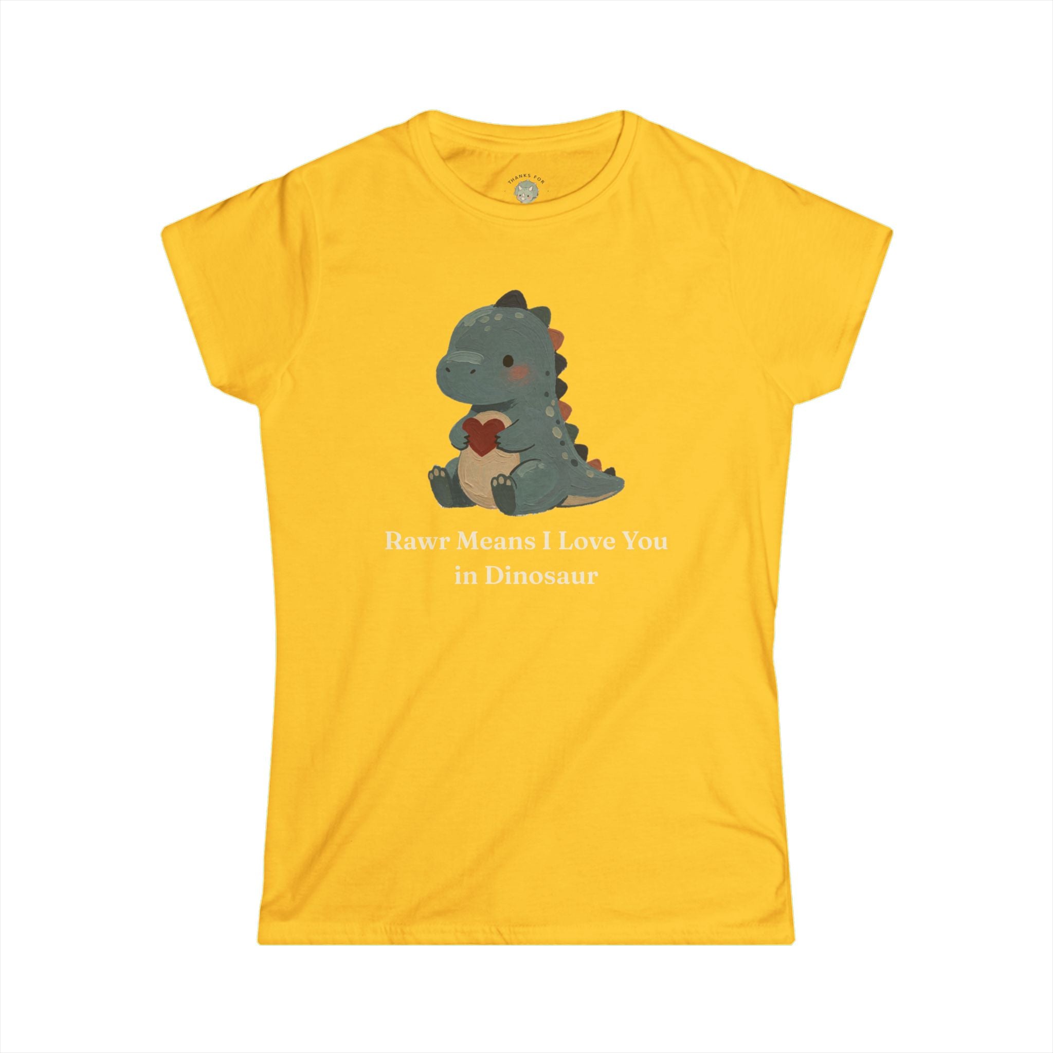 Women's Rawr Means I Love You T-Shirt — Cute Dinosaur Love Graphic Tee