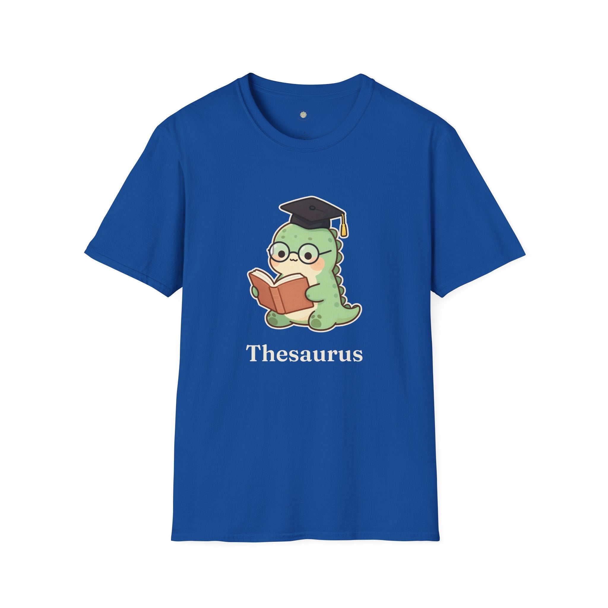 Thesaurus T-Shirt — Cute Word Nerd Dinosaur Grammar Pun Graphic Tee